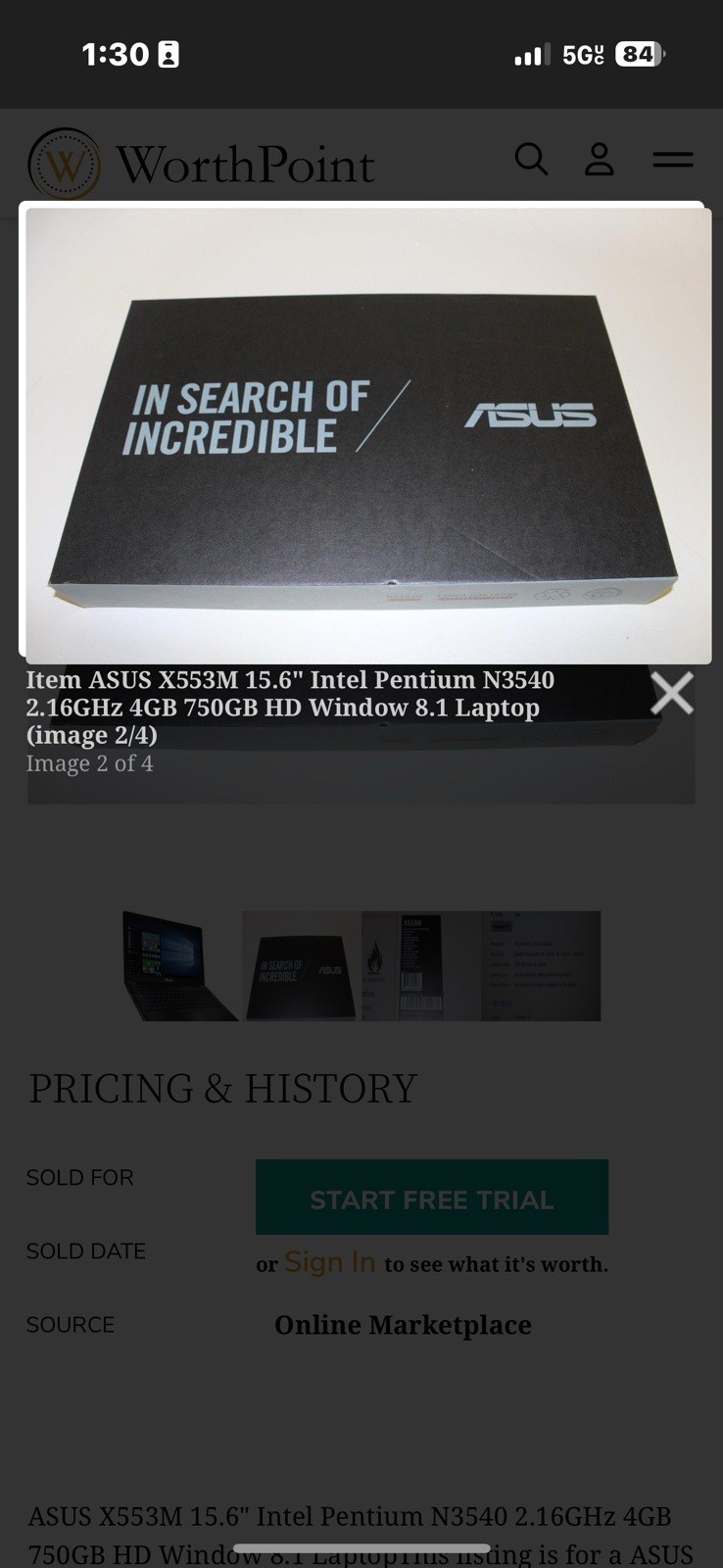 ASUS X553M 15.6″ INTEL PENTIUM N3540 2.16GHZ 4GB 750GB HD WINDOW 8.1 LAPTOP