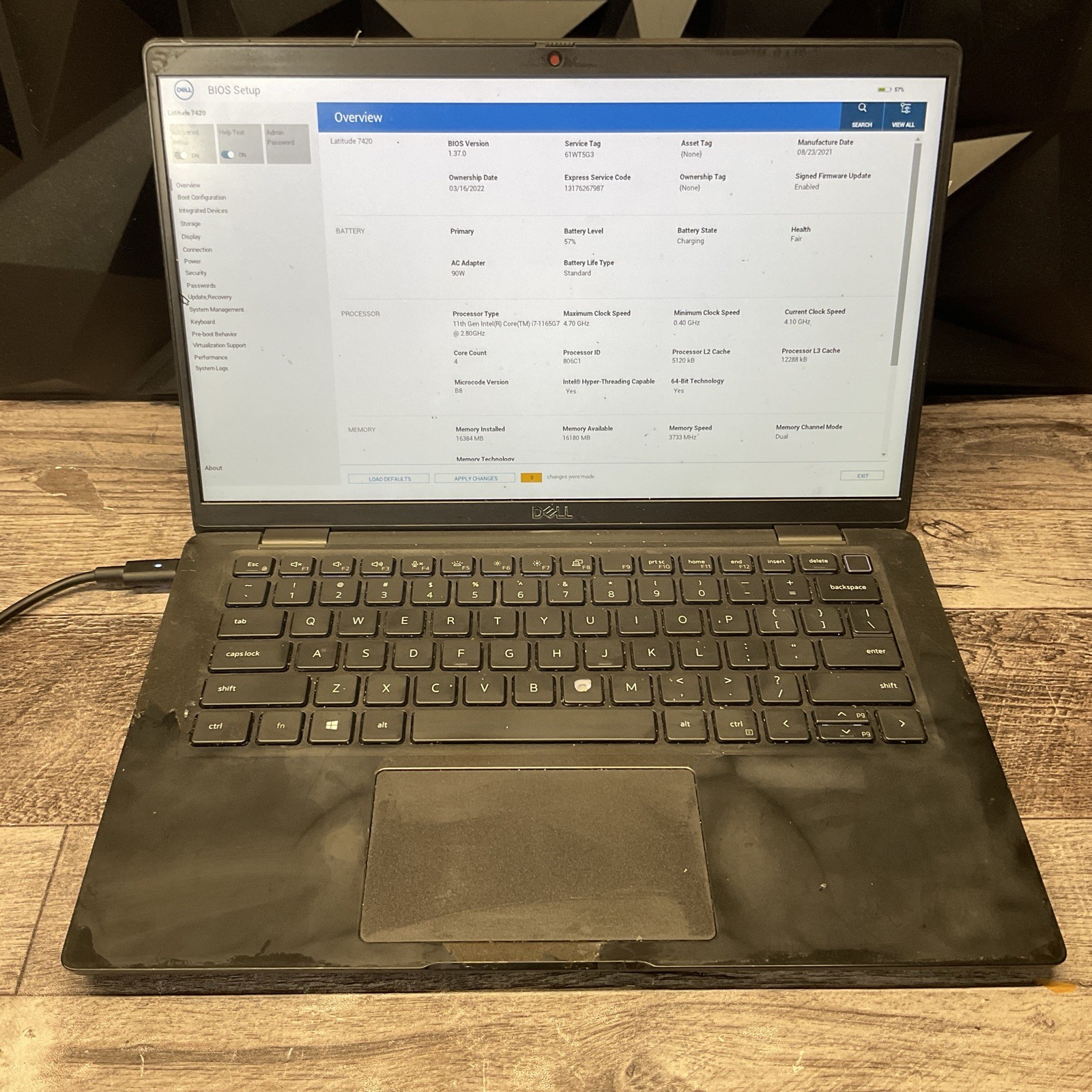 Dell Latitude 7420 / i7 11th Gen / 16GB RAM / BIOS Unlocked / No SSD / M15