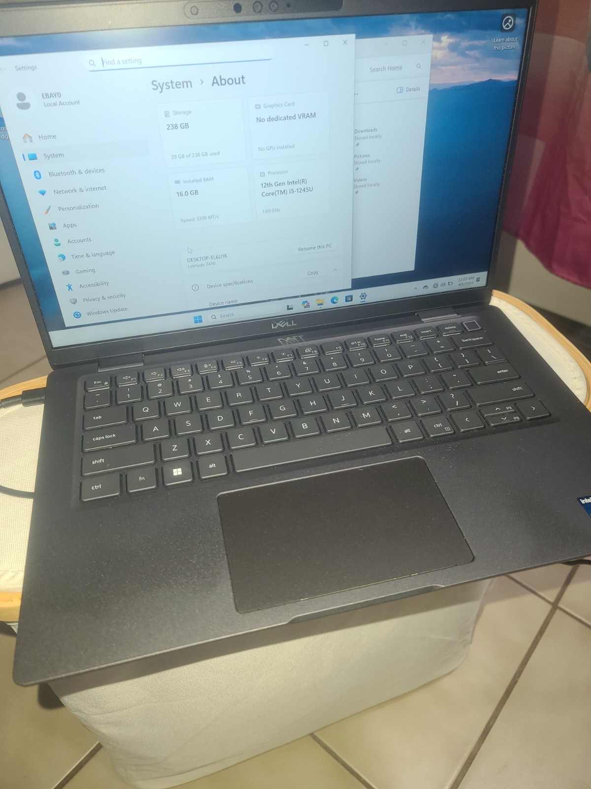 Dell Latitude 7430 14″ 256GB i5-1245U WIN11P, Carbon