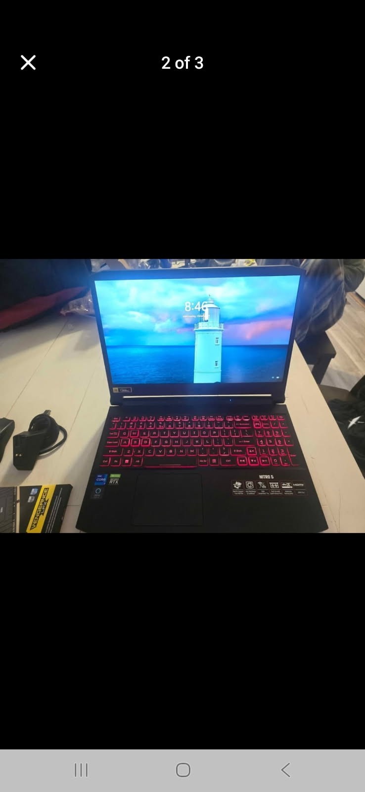 Acer Nitro 5 15.6″ (512GB SSD, Intel Core i7 11th Gen., 4.60 GHz, 16GB)…