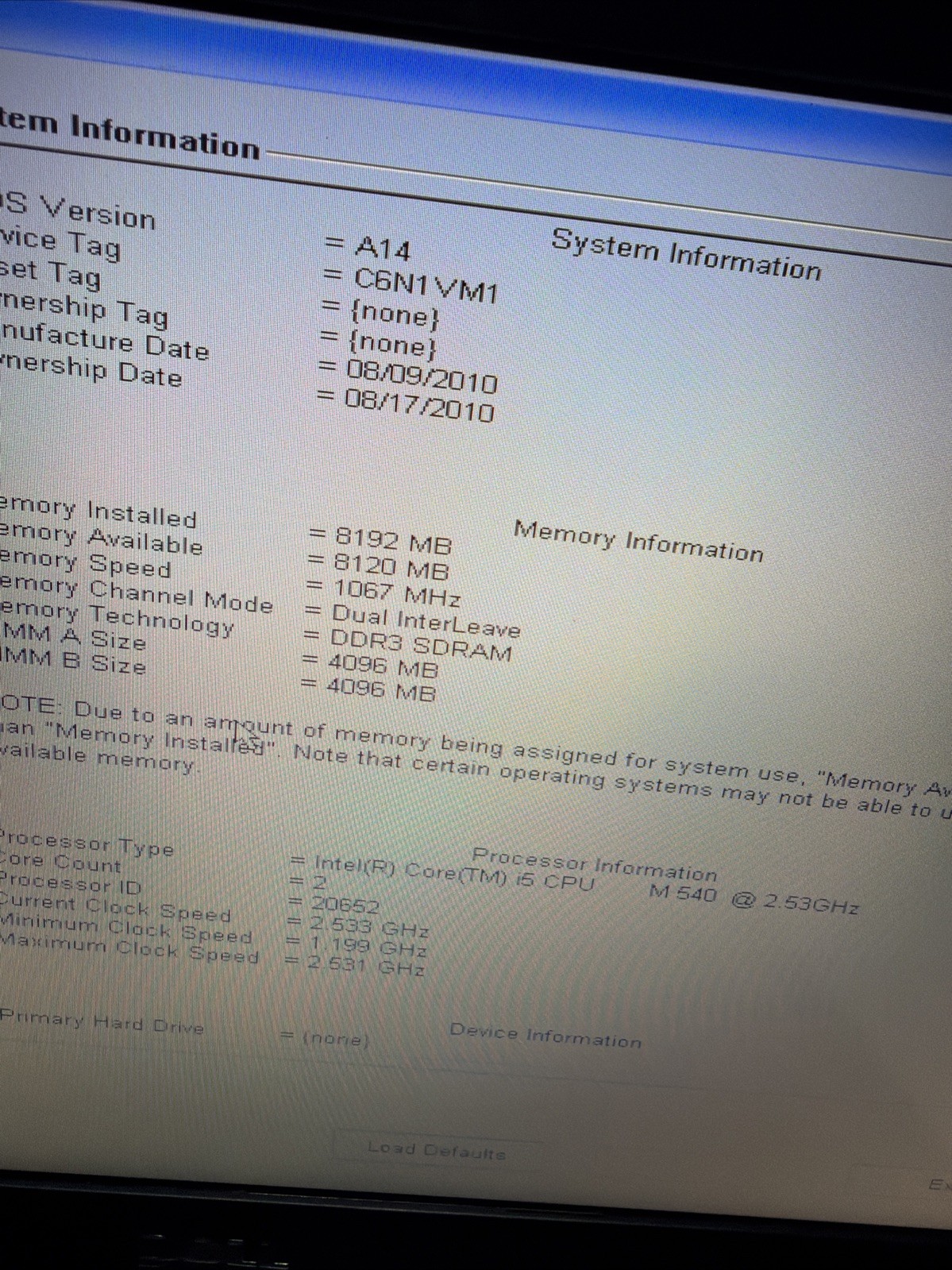 Dell Latitude E4310 14″ Laptop i5 M540 8gb Ram No Drives Boots Bios No P/S