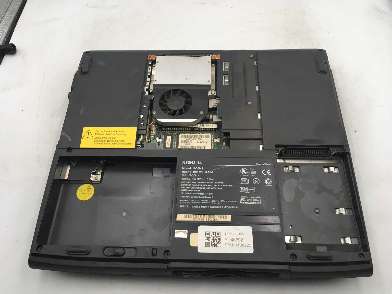 SPARTAN N30N3 14 – BOOTS TO BIOS – INTEL PENTIUM III – 640KB RAM – READ DESC -BB