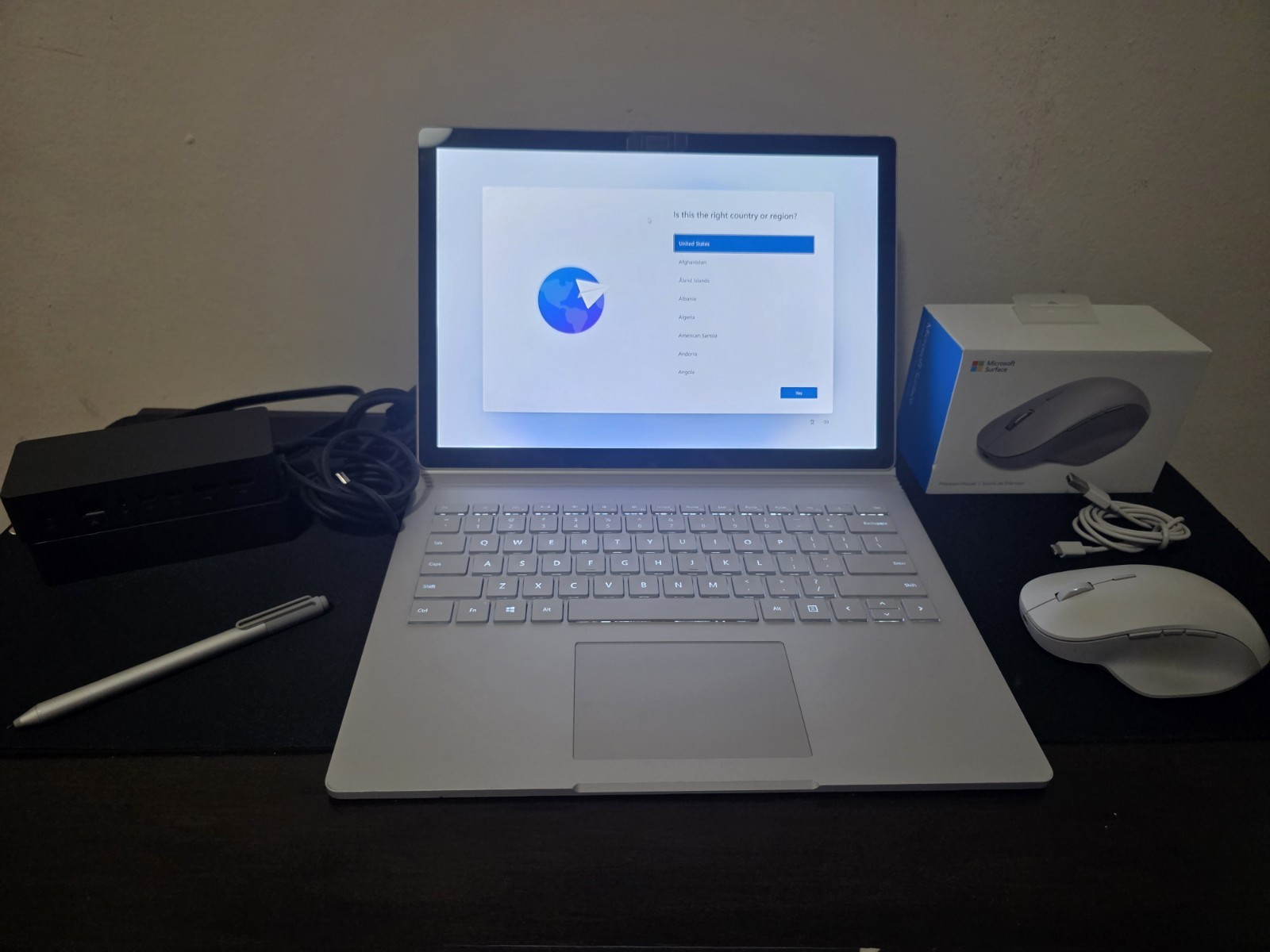 MS Surface Book w/ Extras-Surf Pen, Charger, Surface Precision Mouse w/ Box.