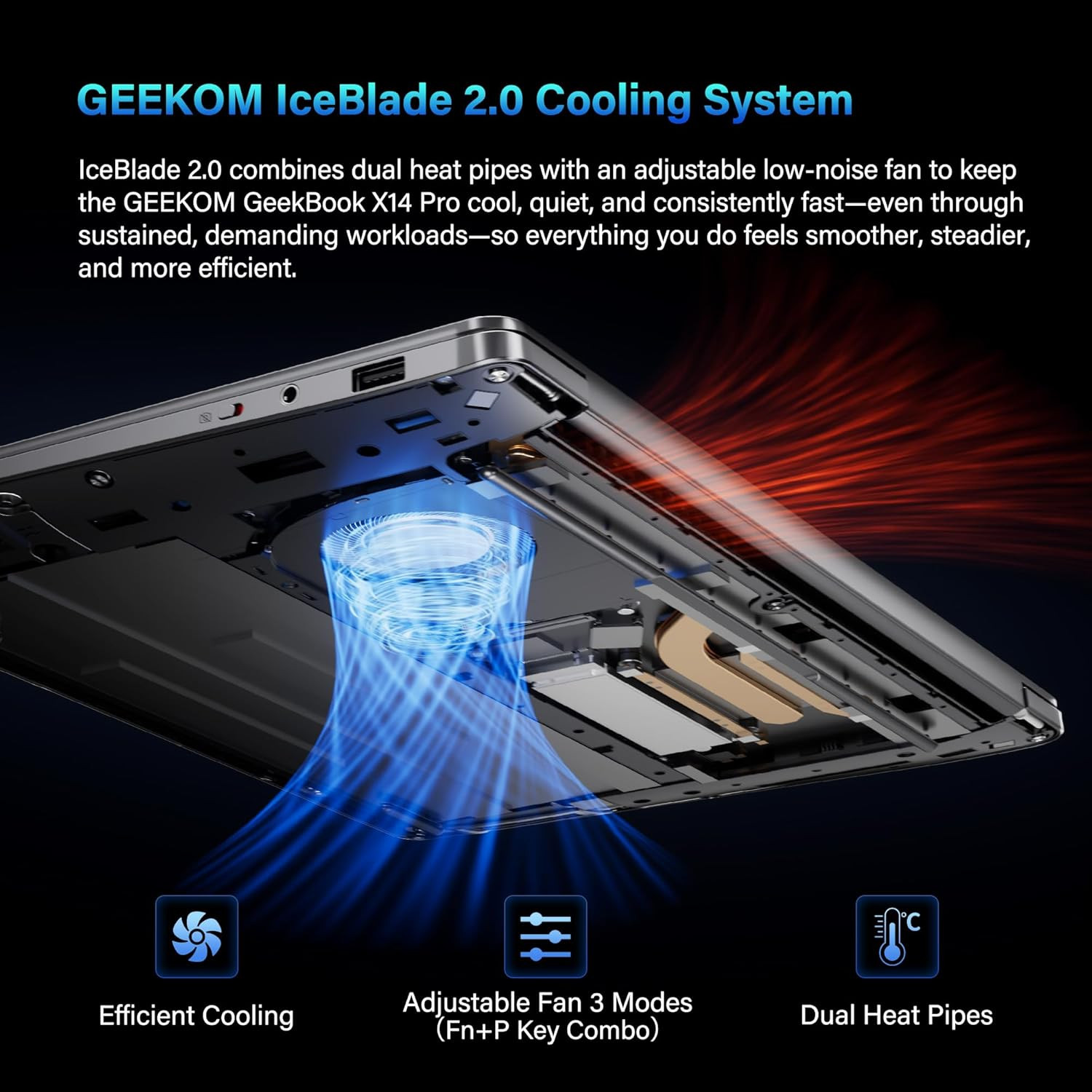 Geekbook X14 Pro Laptop, 2.2Lbs Ultra Thin 14″ 2.8K OLED Laptop Computer, Ultra