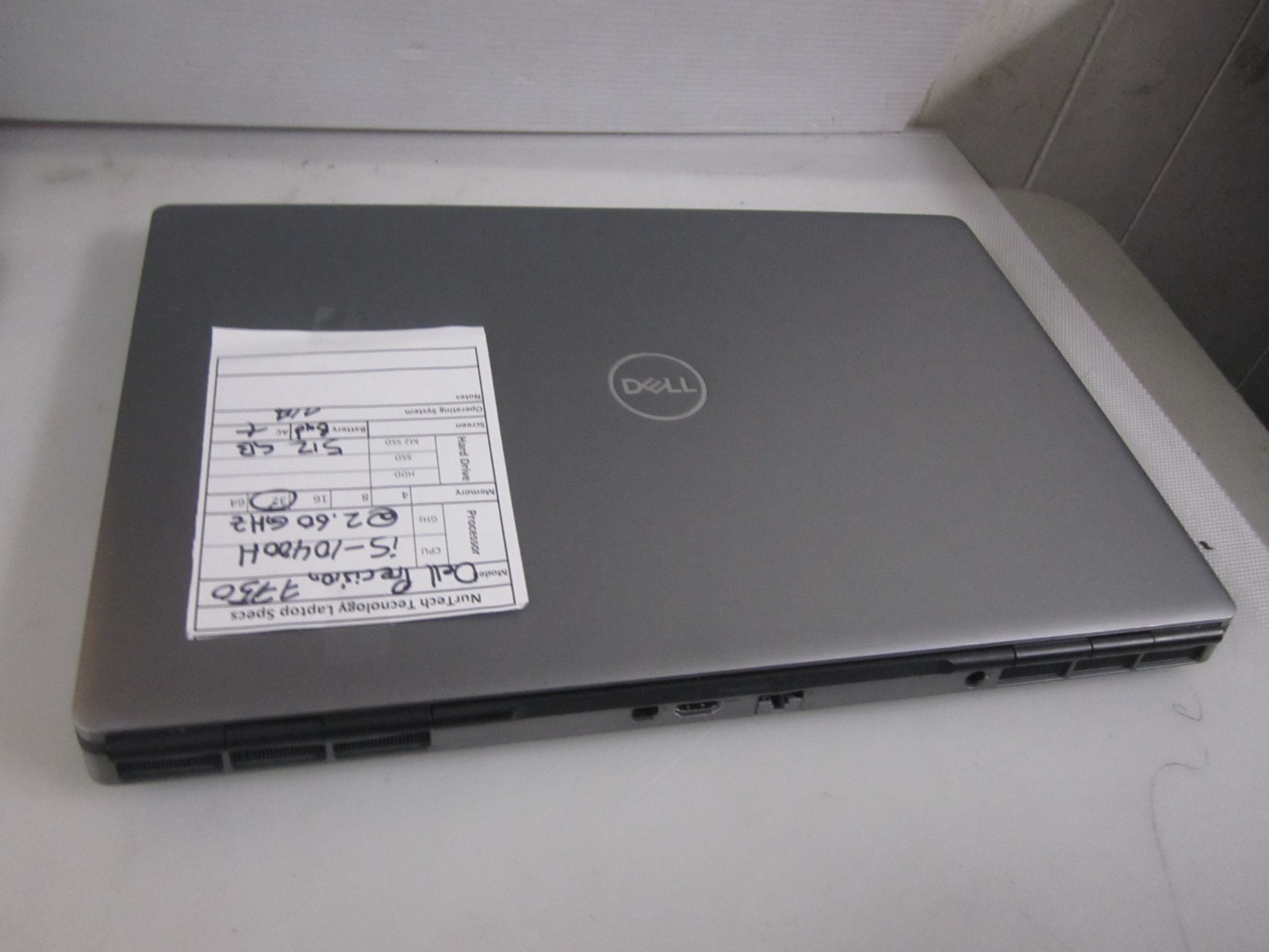 Dell Precision 7750 i5-10400H 2.60GHz 32GB 512GB M2SSD NO OS Laptop +AC BAD BTRY