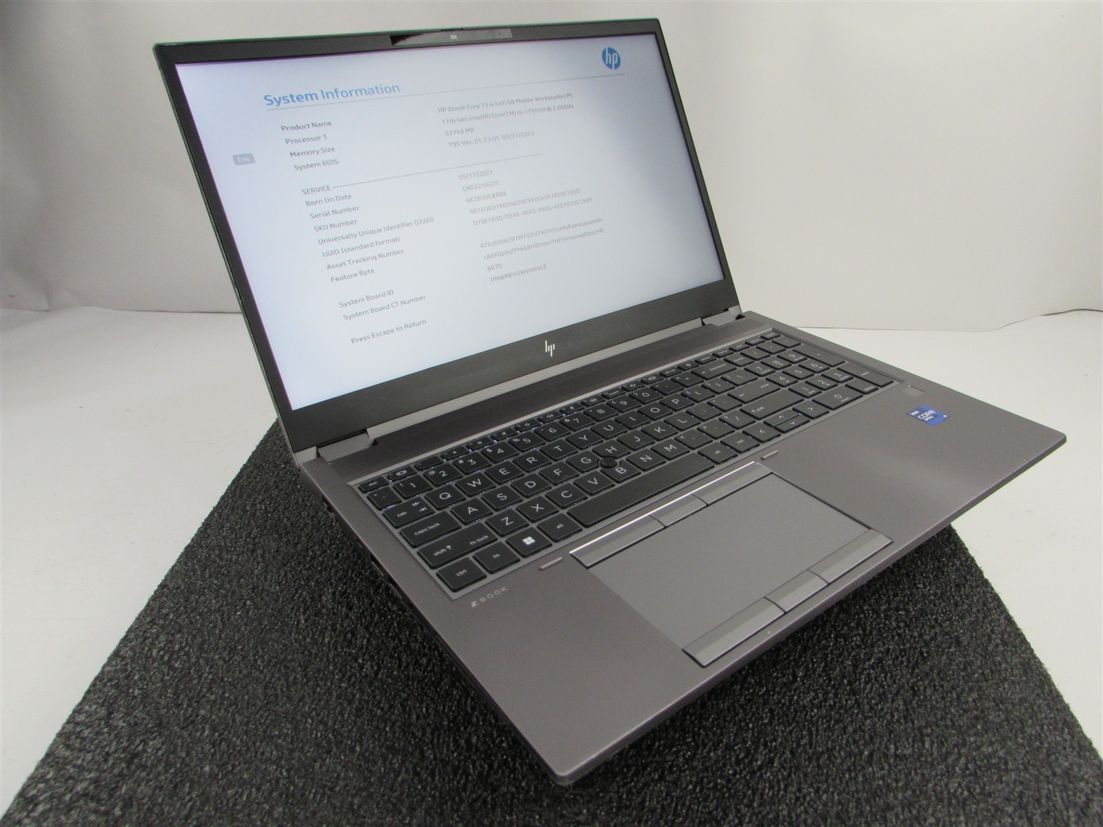 HP ZBOOK FURY 15 (G8) FHD CORE I9-11950H 1TB SSD 32GB RAM RTX A4000 NO O.S