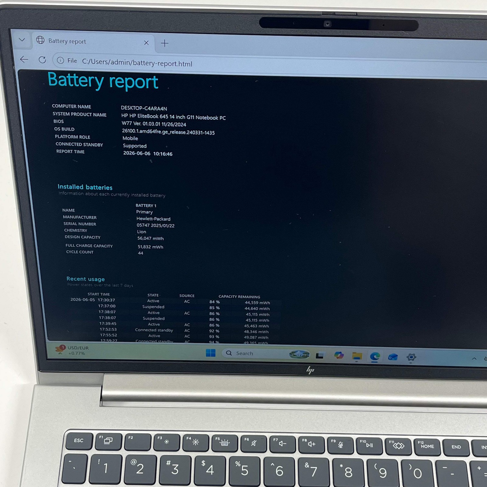 HP EliteBook 645 G11 14″ Ryzen 5 Pro 7535U 2.9GHz 16GB RAM 256GB SSD