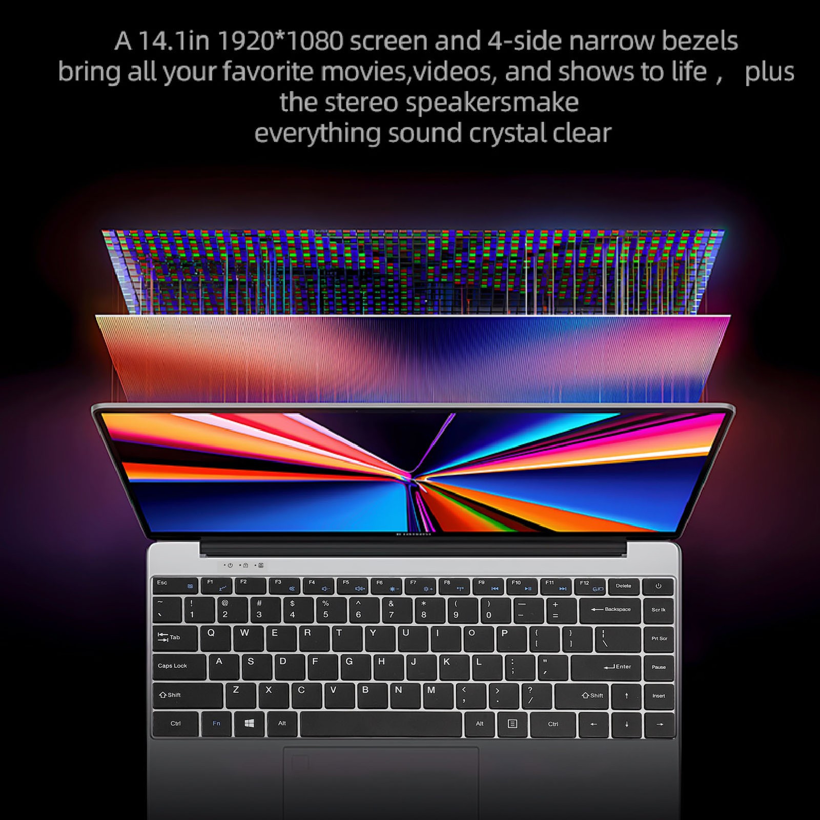 14.1 Inch FHD Laptop For 11 N5105 Processor Ultra Thin Lightweight Mini JLSP