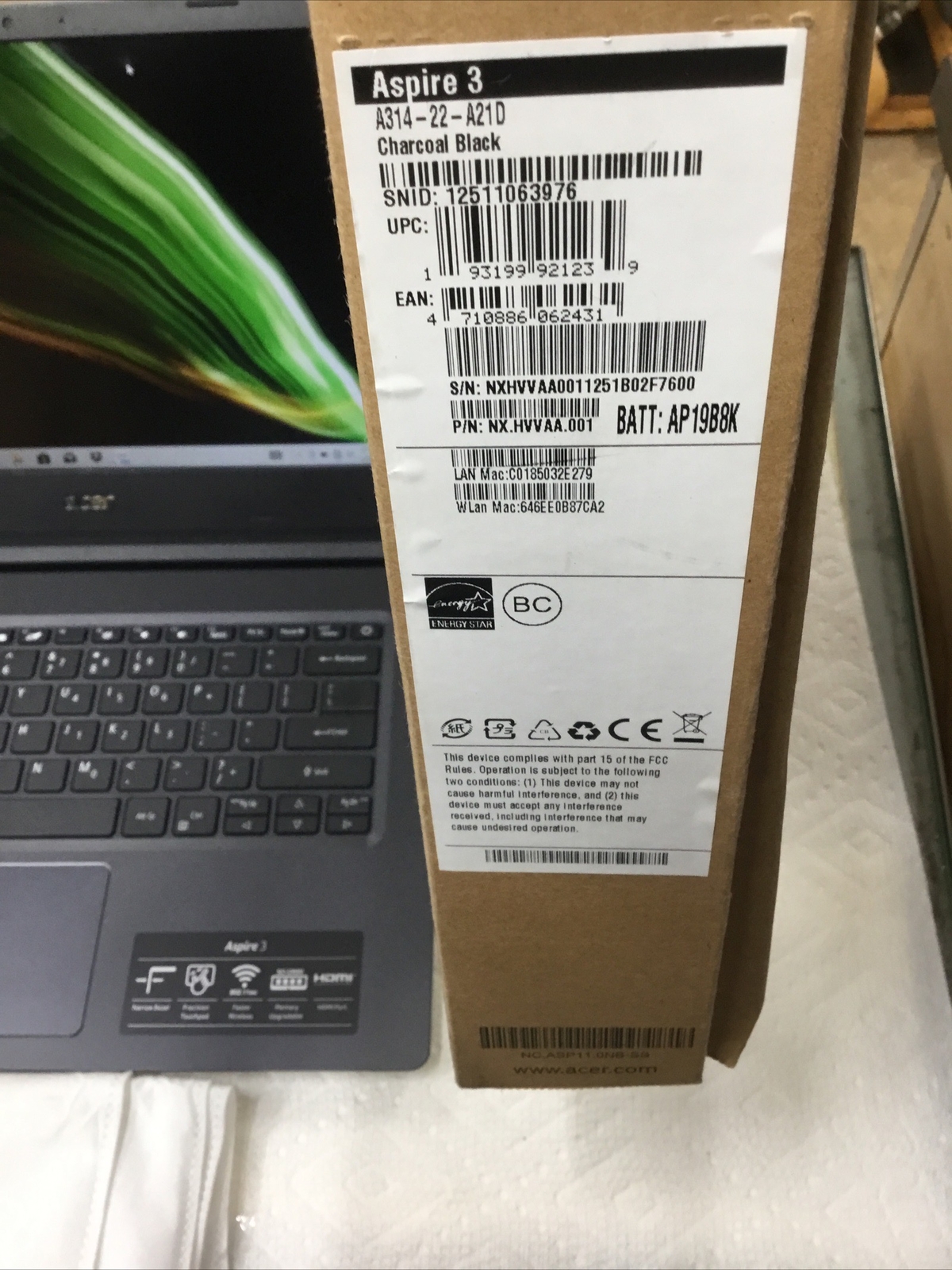Acer Aspire 3 A314-22 Series | AMD 3020e | 4GB | 128GB SSD | Win 10 S | W Box