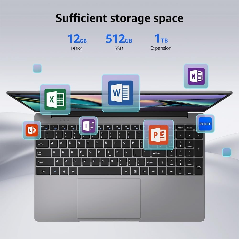 Maxsignage 15.6 Inch Laptop Intel N5095 12GB 512GB SSD, FHD, Win11, NJP156IP NEW