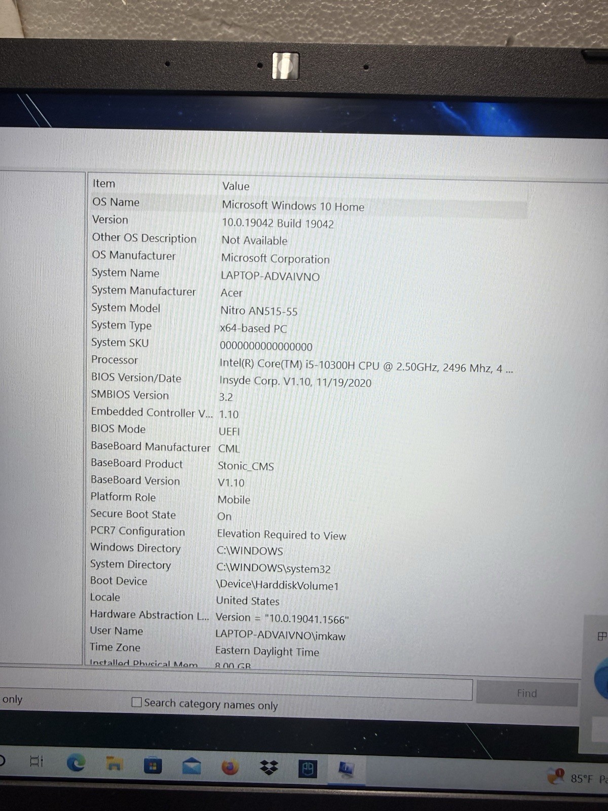 Acer Nitro 5 AN515-55,Intel Core i5-10300H, GTX 1650Ti, 8GB RAM, 512GB SSD,W10