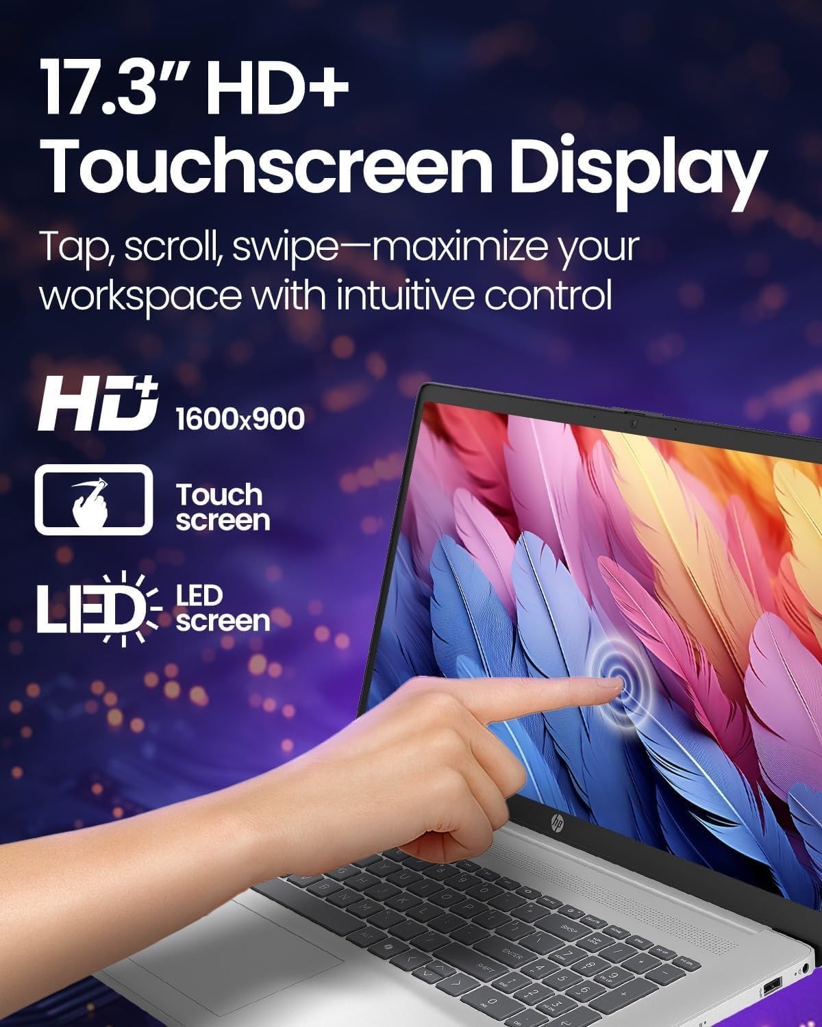 HP AI Powered 17.3″ FHD IPS Intel Ultra 7 255U 32GB DDR5 1TB SSD HD Touchscreen
