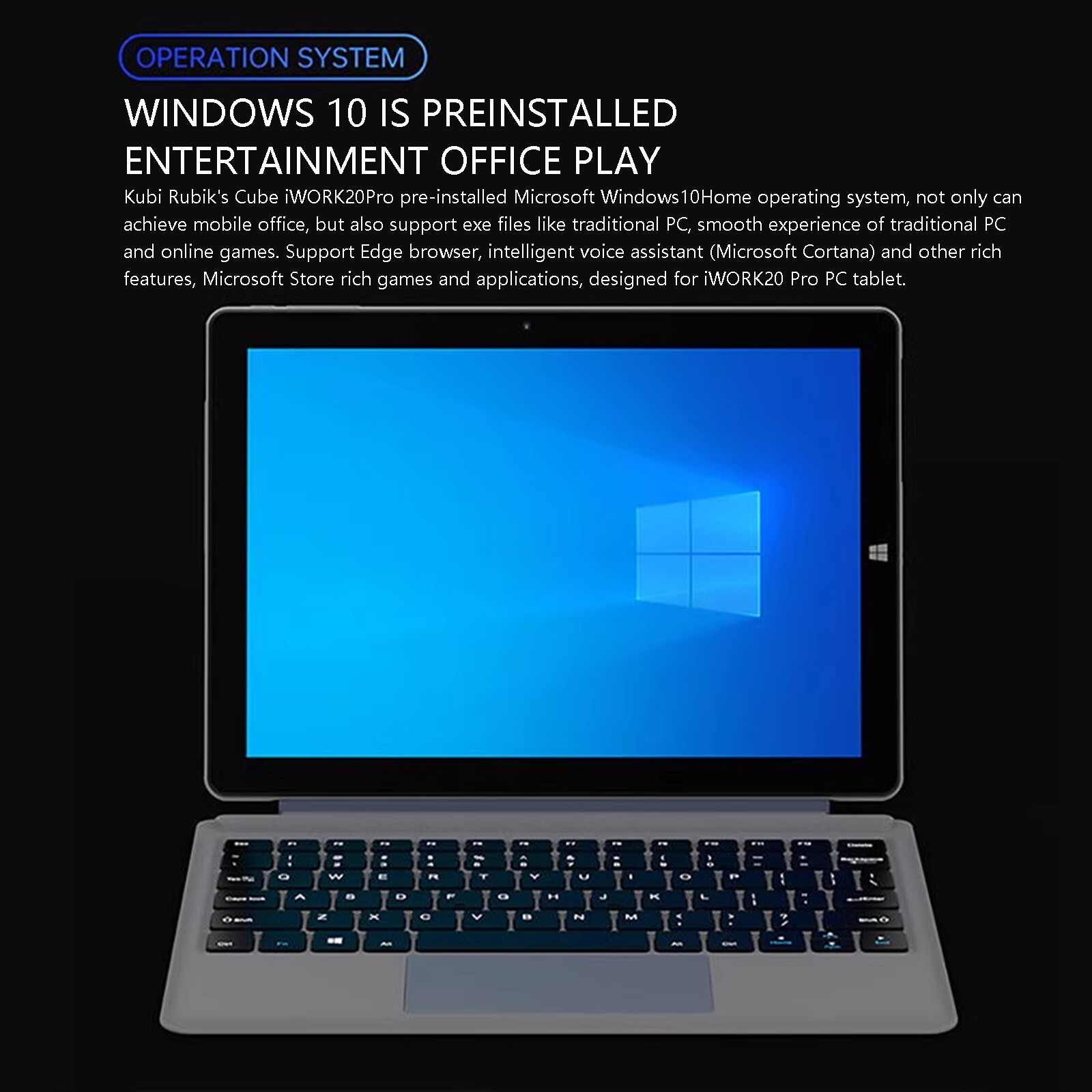 10.5″ Laptop 2-In-1 8GB 256GB Windows 11 Ultra-thin aluminum alloy Tablet