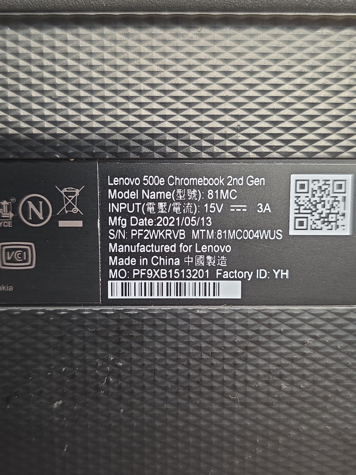 Lenovo (Chromebook) 500e Gen2 81MC004WUS 4GB 32GB WiFi 2 In 1 Touchscreen Tablet