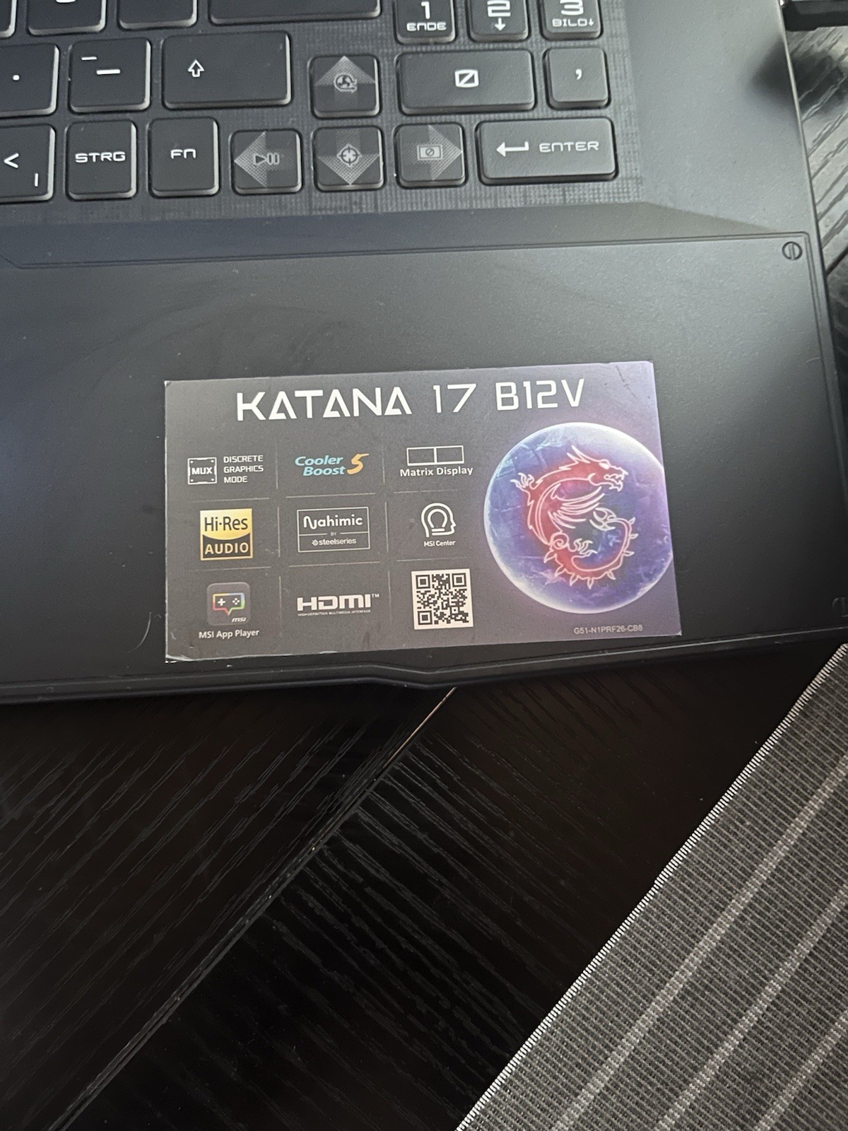 MSI Katana 17 B12V Gaming Laptop 17.3″ Core i5-12450H 16GB GeForce RTX