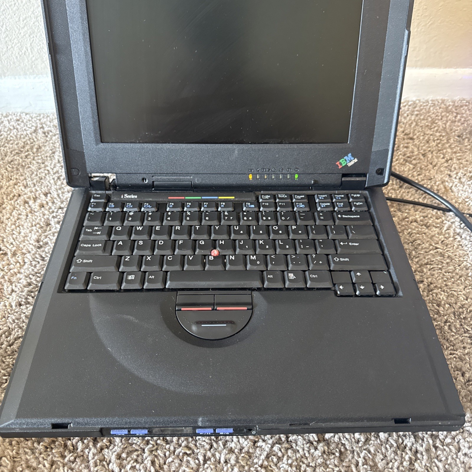 Vintage 1999 IBM ThinkPad i Series 2611-411 Pentium MMX 64MB 4GB Needs Repair