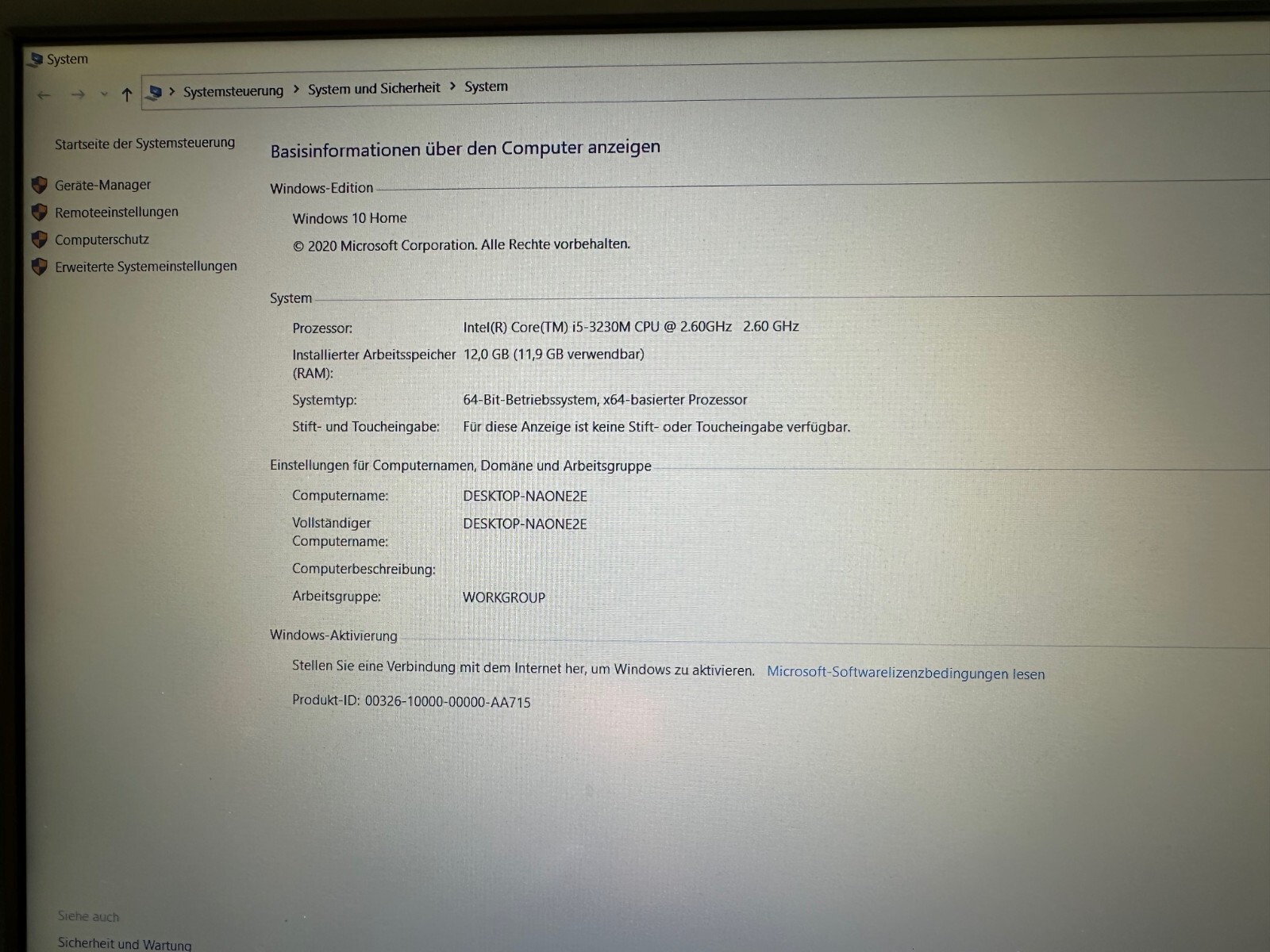Proline Professional W25CEW Intel Core i3, 128GB SSD, 12GB RAM 15 inch Laptop