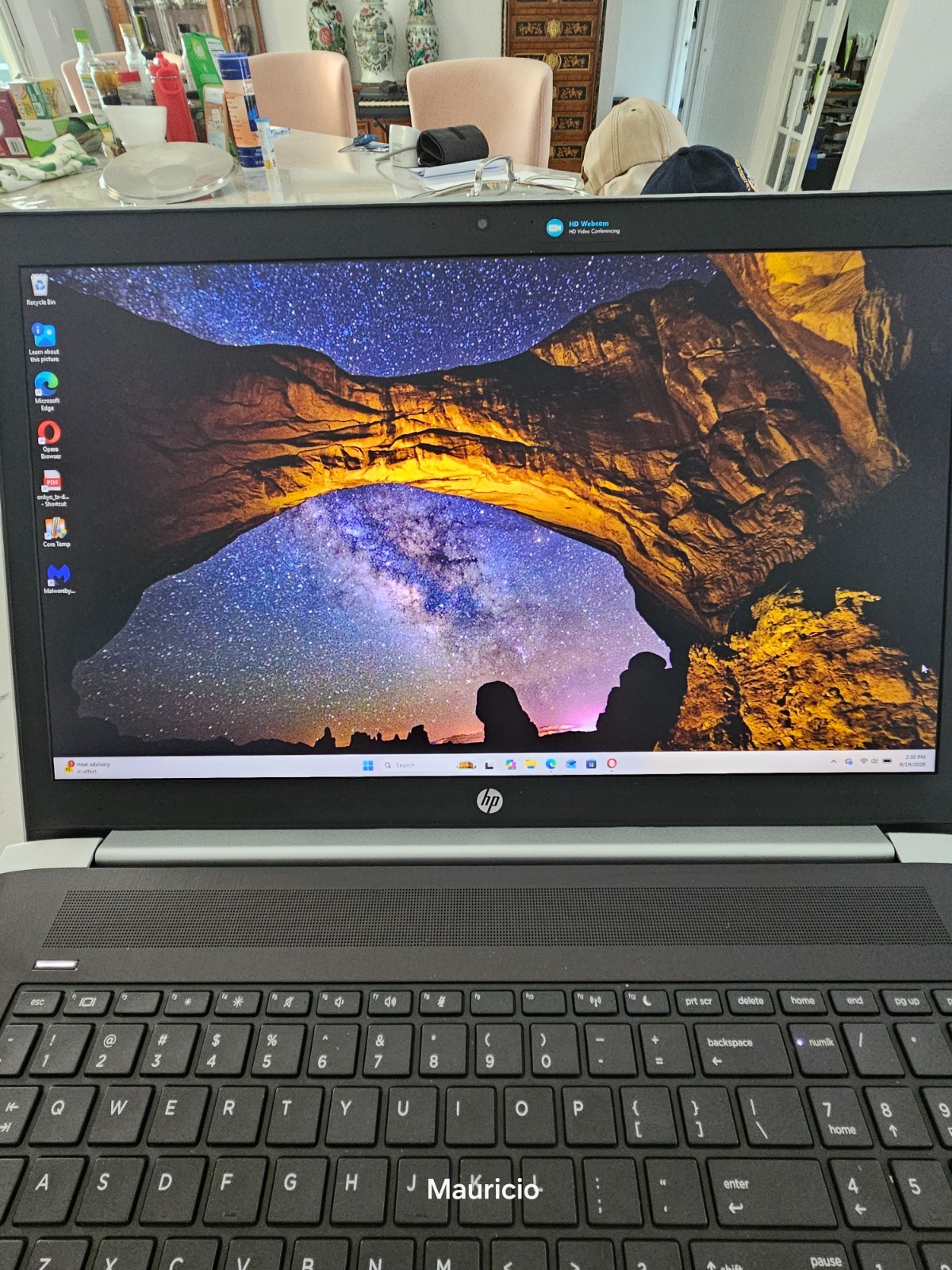 HP Probook 470 G5.Intel i7 8550U. Resolution 1920×1080. Wind.11 Pro