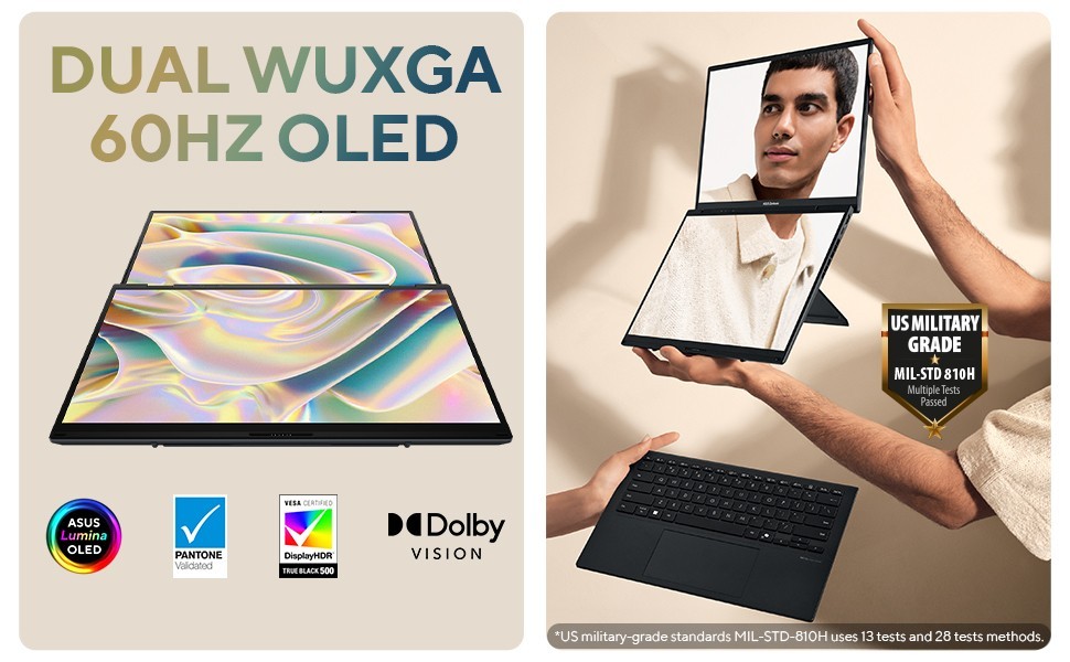 NEW ASUS Zenbook Duo Dual AI Powered 2-in-1 14″ OLED TOUCH Ultra 9-185H 32GB 2TB