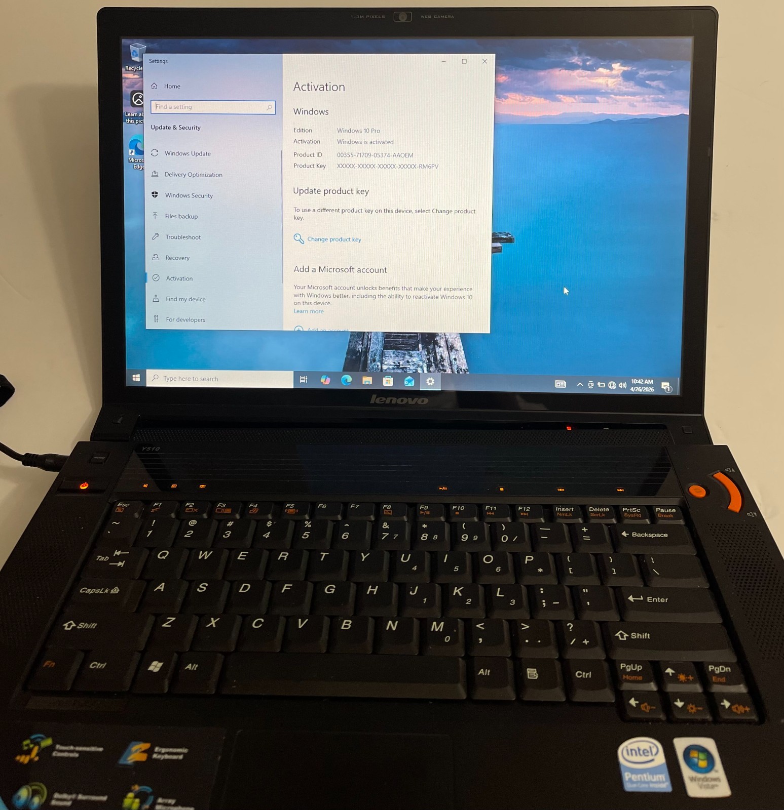 Lenovo Laptop IdeaPad Y510 (READ DESCRIPTION) Pentium T2390, 2GB RAM, 250GB HDD