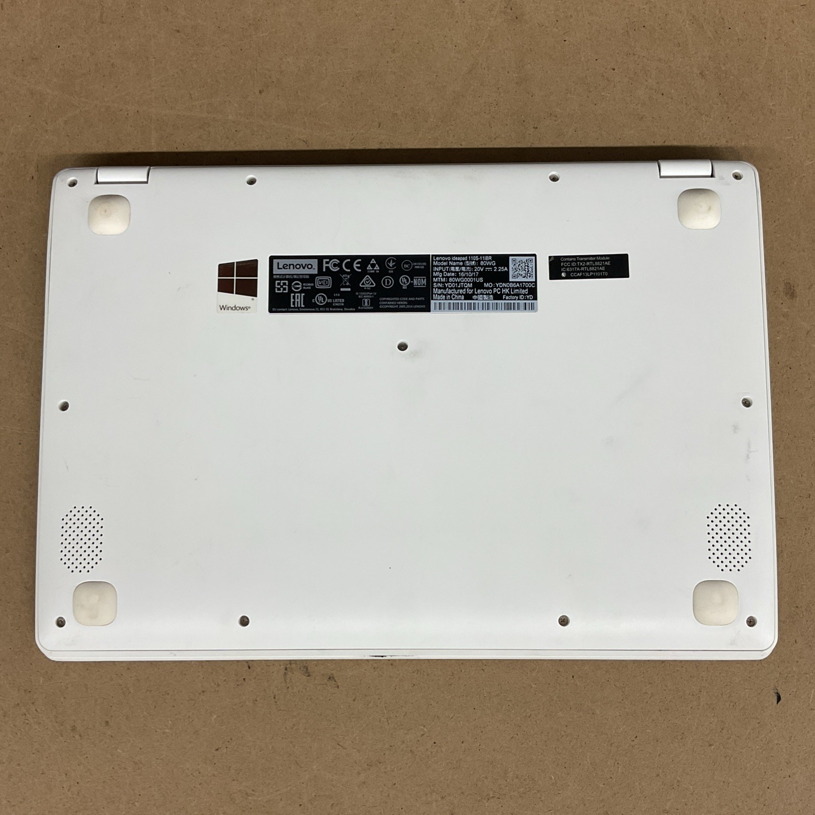 Lenovo IdeaPad 110S 11IBR 11.6 Inch Laptop White Notebook – Broken Untested
