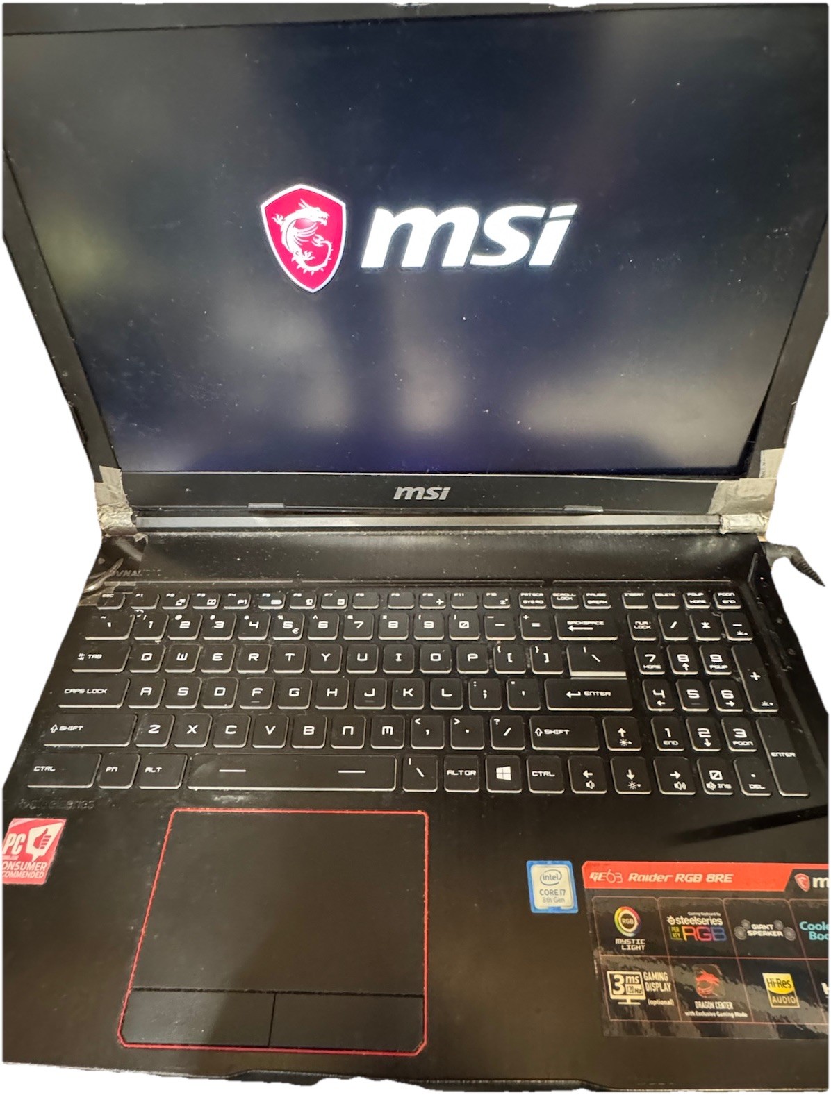 MSI GE63 RAIDER RGB 8RE GAMING LAPTOP INTEL I7 8th Gen NVIDIA GTX