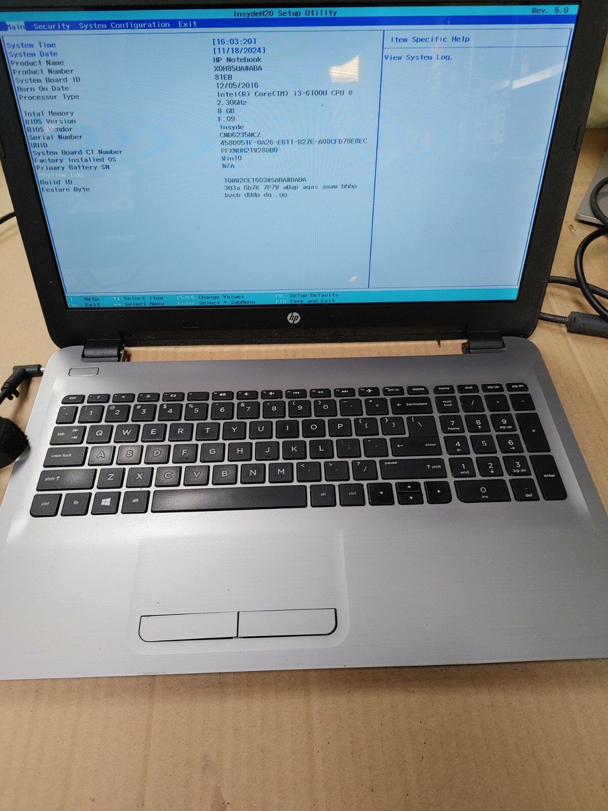 HP ProBook Core i3-6100U@ 2.30GHz, NO RAM ,NO HD ( Selling Motherboard )