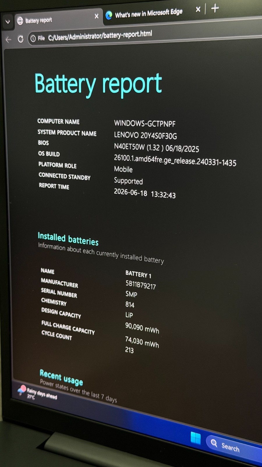 Lenovo ThinkPad P1 Gen 4/16″/i9 11950H/32GB/2TB/RTX 3080 16GB/READ DESCRIPTION