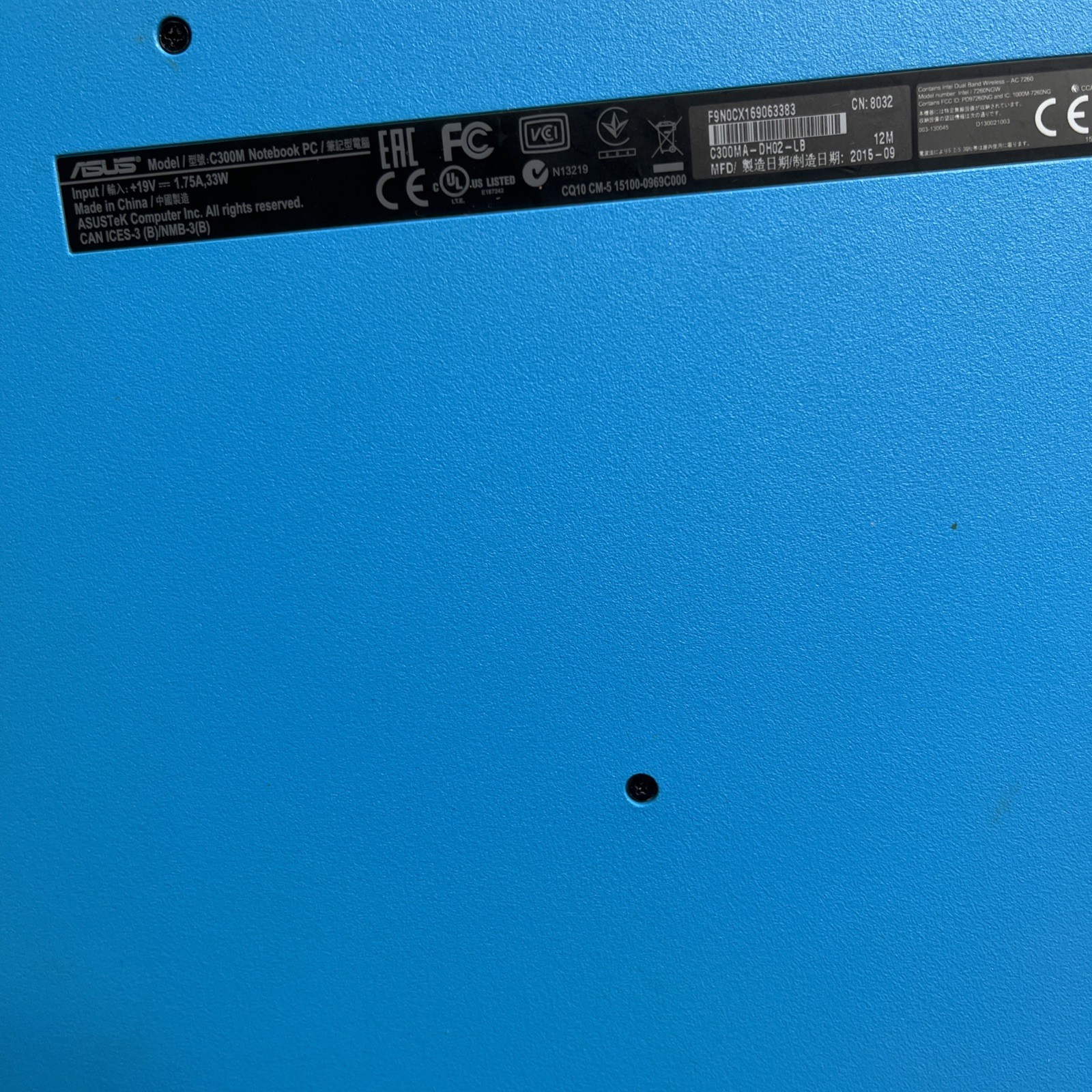 ASUS Chromebook C300M – 13.3″ – 2GB RAM – 16GB SSD – Blue , not working