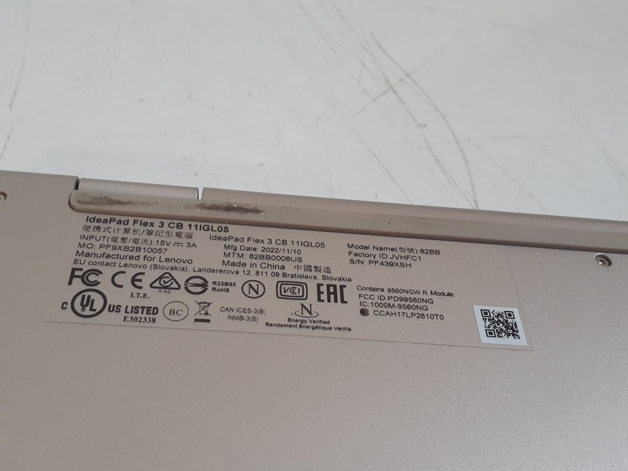 Lenovo IdeaPad Flex 3 CB 11.6″ 1.1GHz Celeron N4020 4GB RAM 64GB eMMC Chromebook