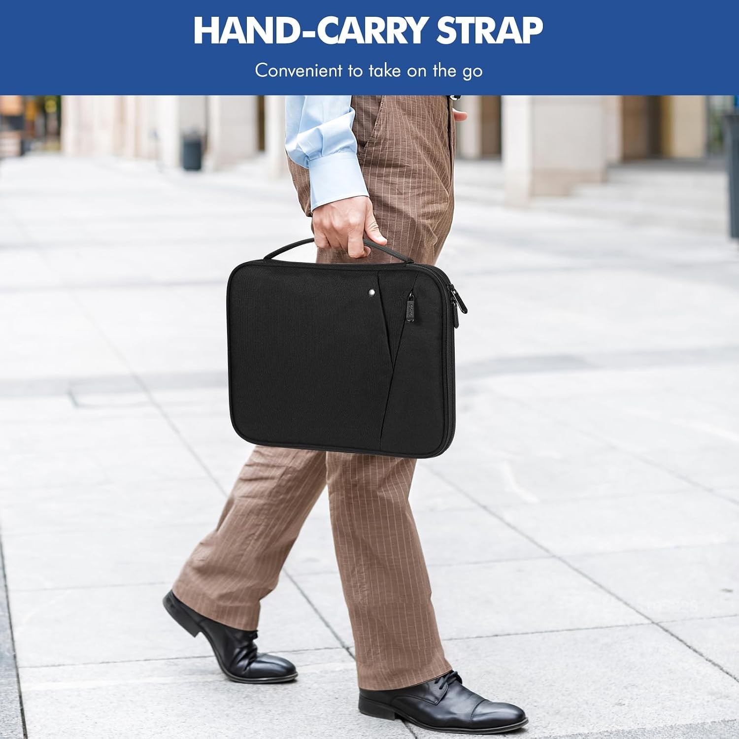 Sleeve for 13-14 Inch Laptop, Padded Protective Travel Bag with Handle, Black