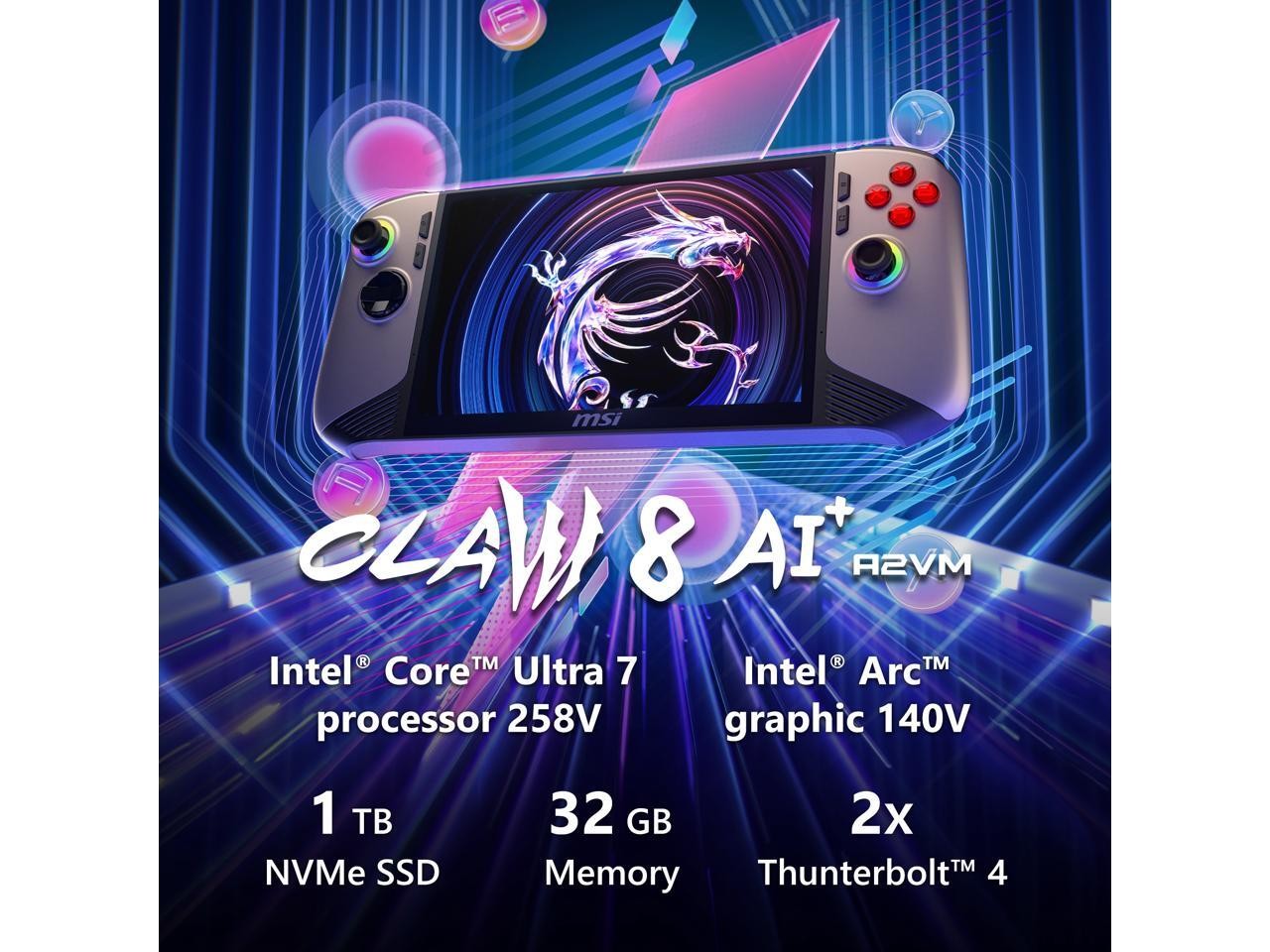 Claw 8 AI+ A2VM-001US Handheld Portable Gaming