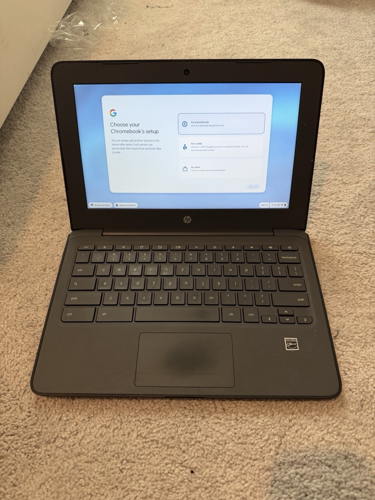 HP Chromebook 11.6″ Black Laptop Chrome OS Built-in Webcam Wi-Fi