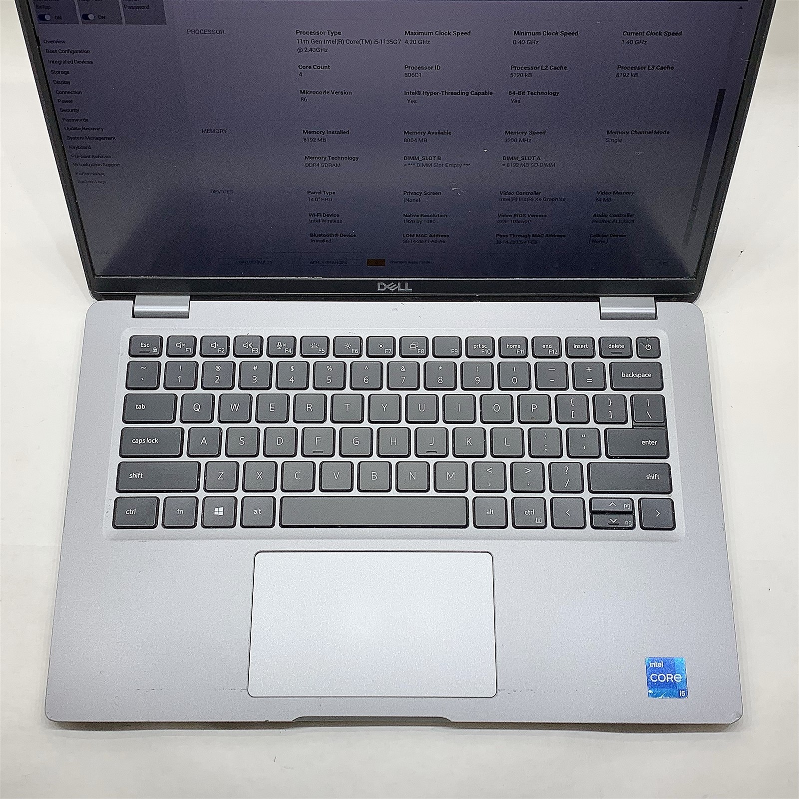 Dell Latitude 5420 Laptop Intel Core i5 1135G7 2.40GHZ 15.6″ FHD 8GB RAM NO HDD