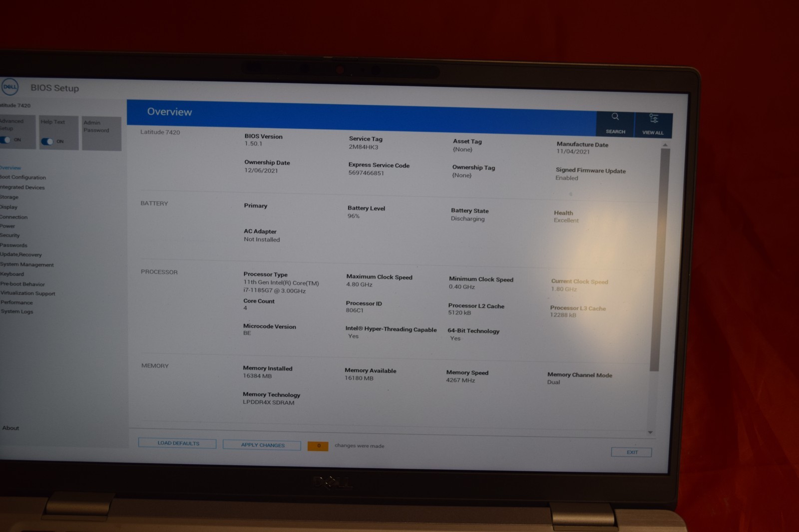 Latitude 7420 i7-1185G7 – 16GB RAM -1TB NVMe – Win 11 Pro – Works Great Clean