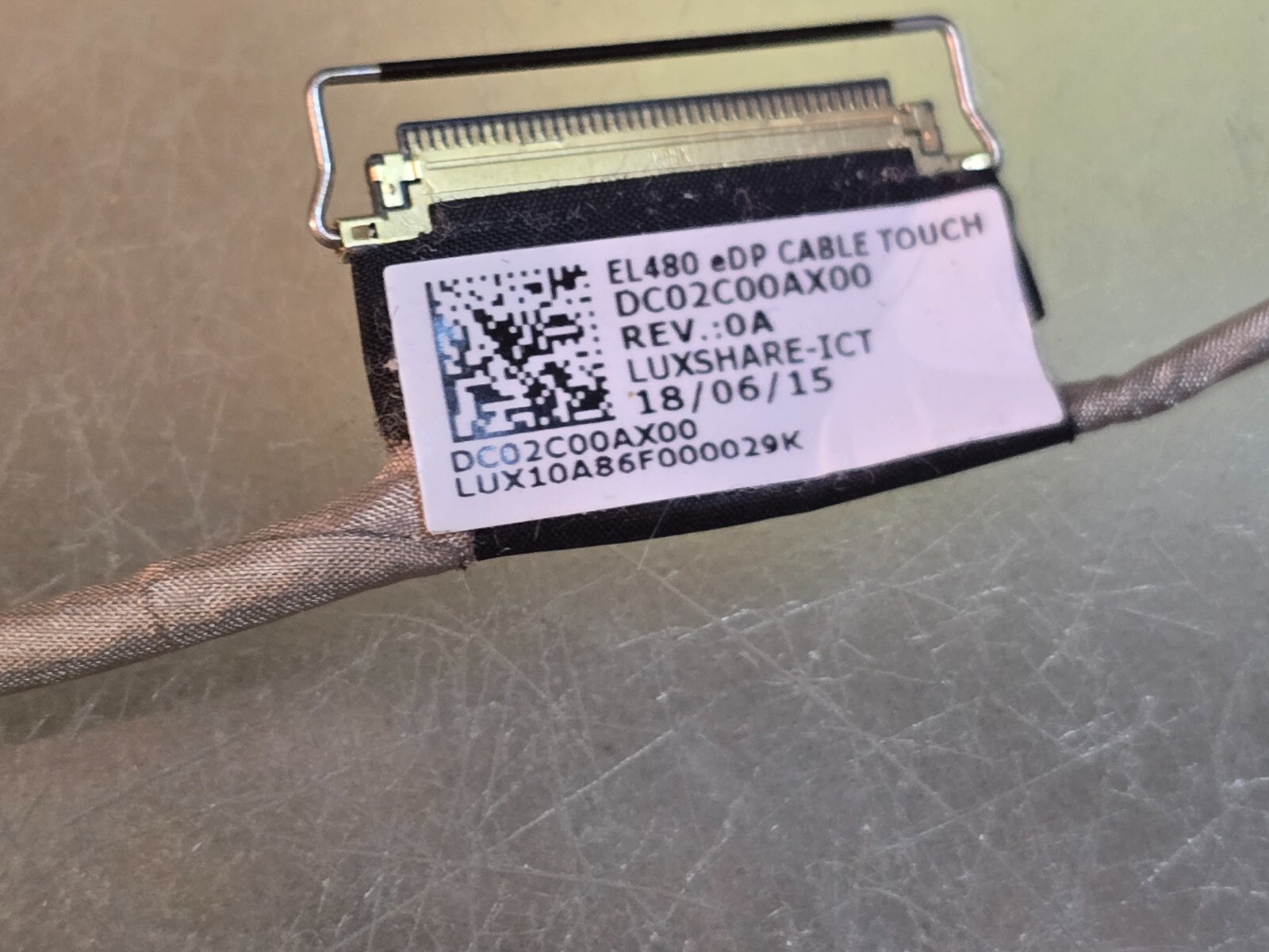 LENOVO L480 FLAT LVDS 30PIN VIDEO CABLE DC02C00AX00 EDP