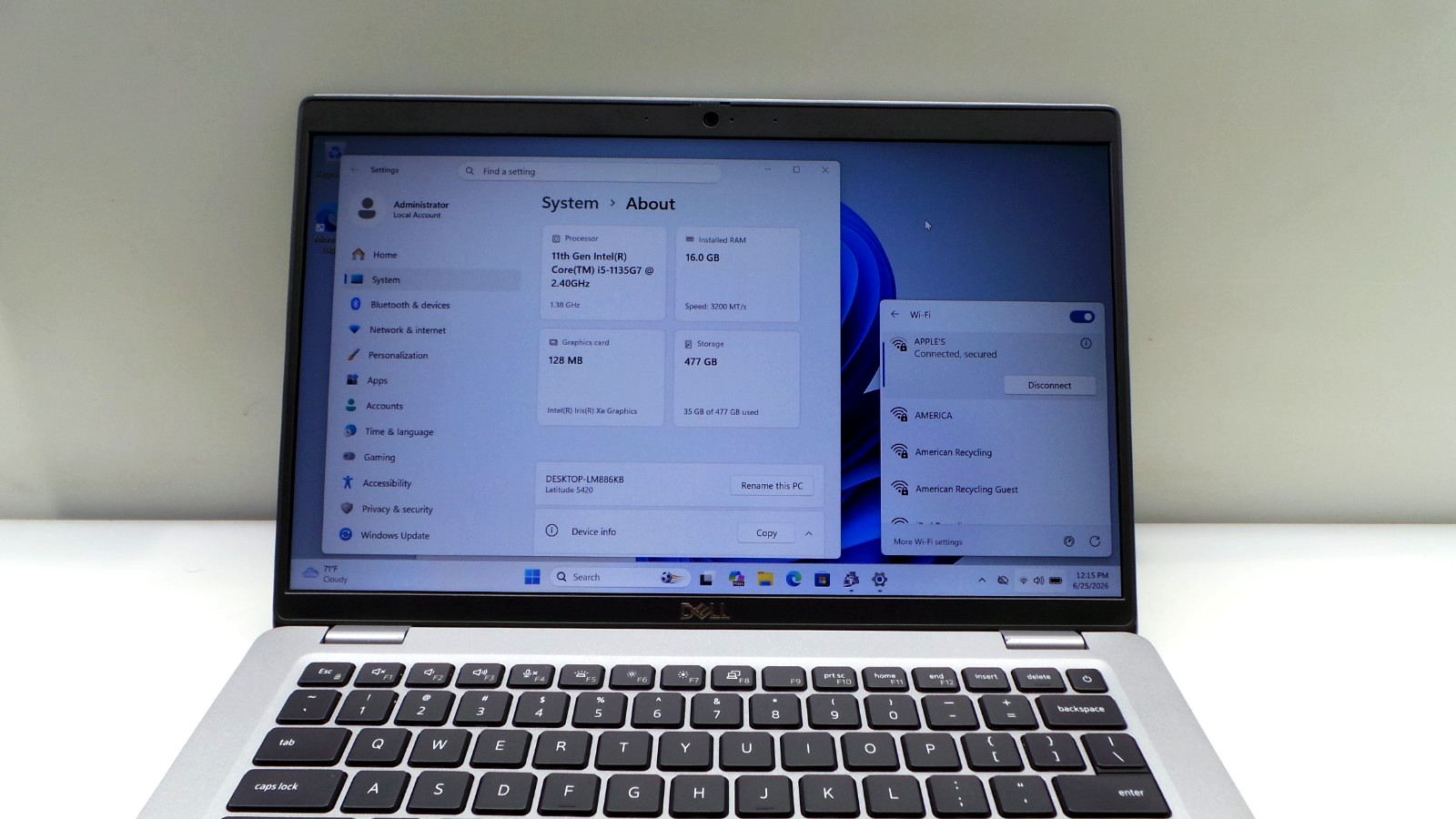 Dell Latitude 5420 | 14″ | i5-1135G7 2.40GHz | 16GB RAM 512GB NVMe | WIN 11 PRO