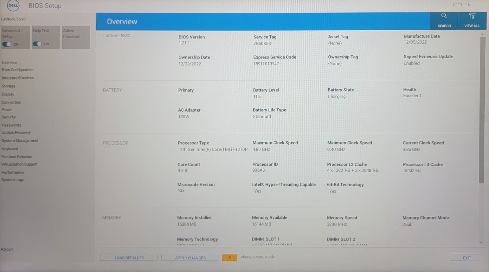 Dell Latitude 5530 | i7 12th Gen | 16 GB RAM | P104F001 | Grade C