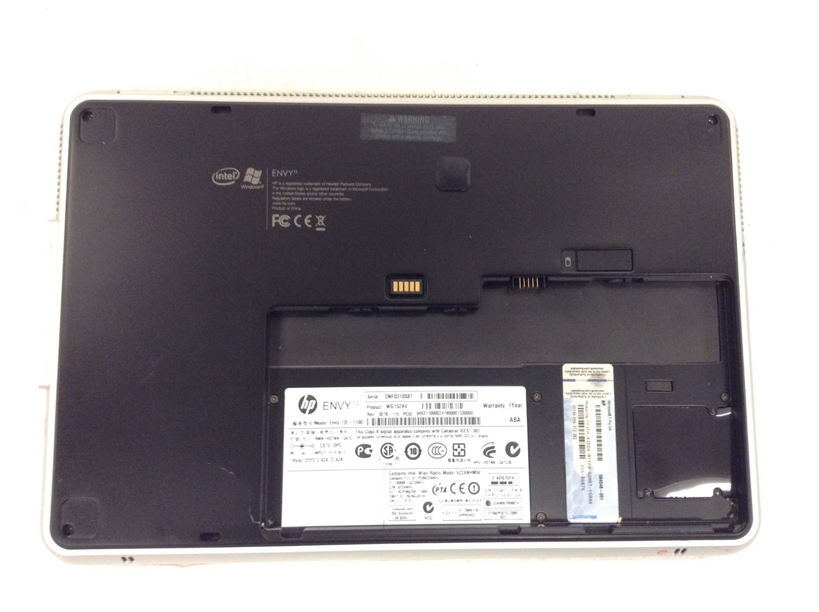 HP Envy 13t-1100 Laptop 13″ Core 2 Duo L9300 1.60GHz 5GB Ram, No HDD, WORKING