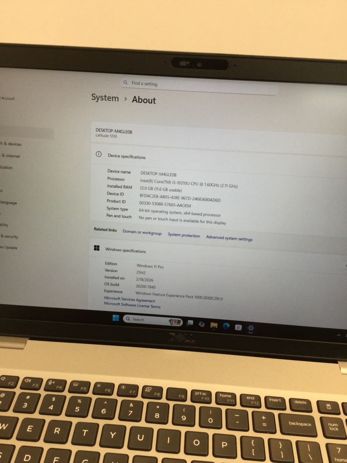 Dell Latitude 5510 15.6″ Core i5-10210U 1.60GHz 12GB RAM 128GB SSD Windows 11 P