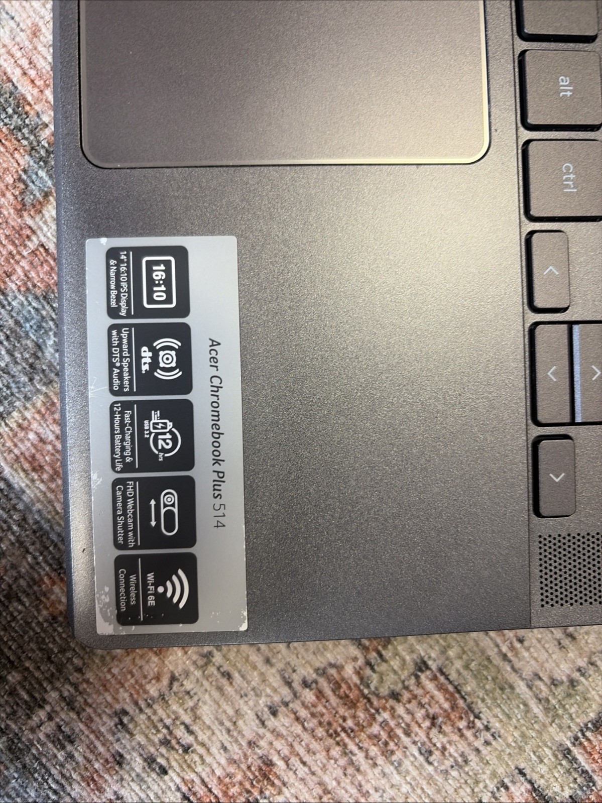 Acer Chromebook Plus 514 CB514-3HT-R8C2 Ryzen 3 7320C 8GB RAM 256GB SSD Touchscr