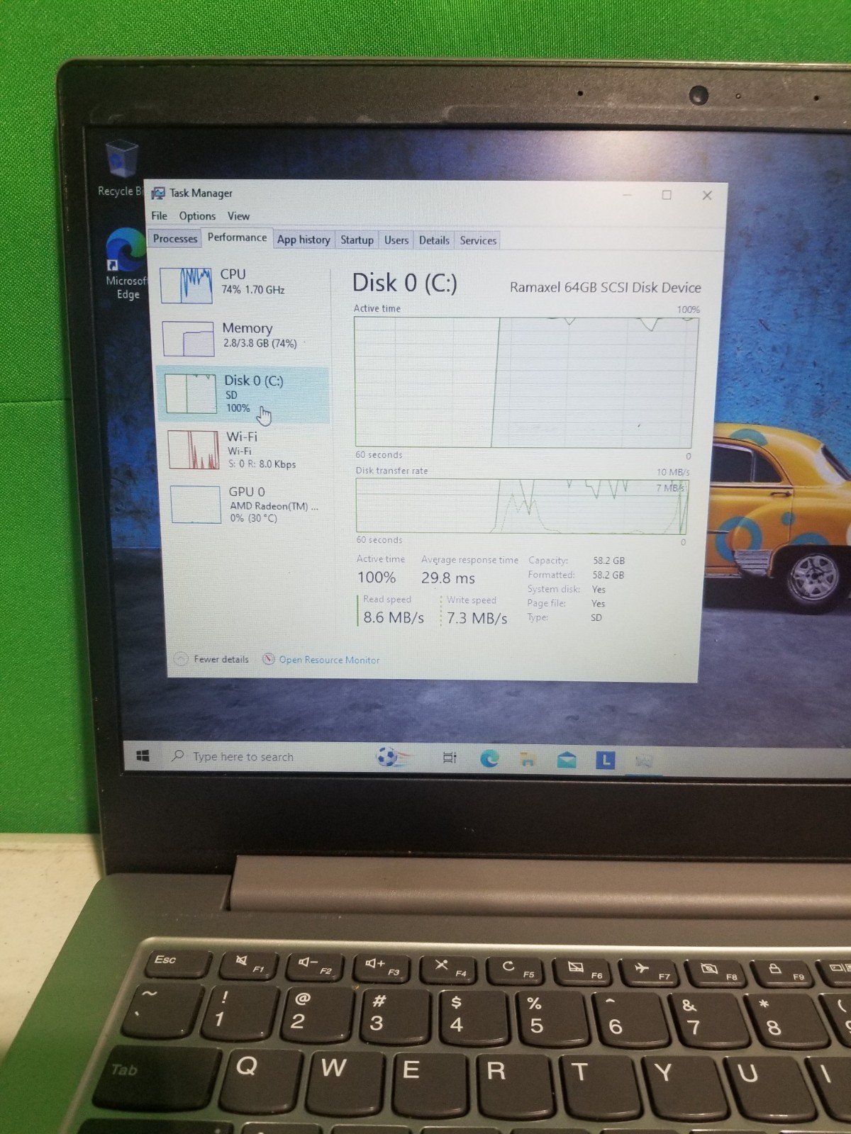 Lenovo ideapad slim 1 14AST-05 14″ A6-9220e 1.6GHz 4GB RAM 64GB SSD