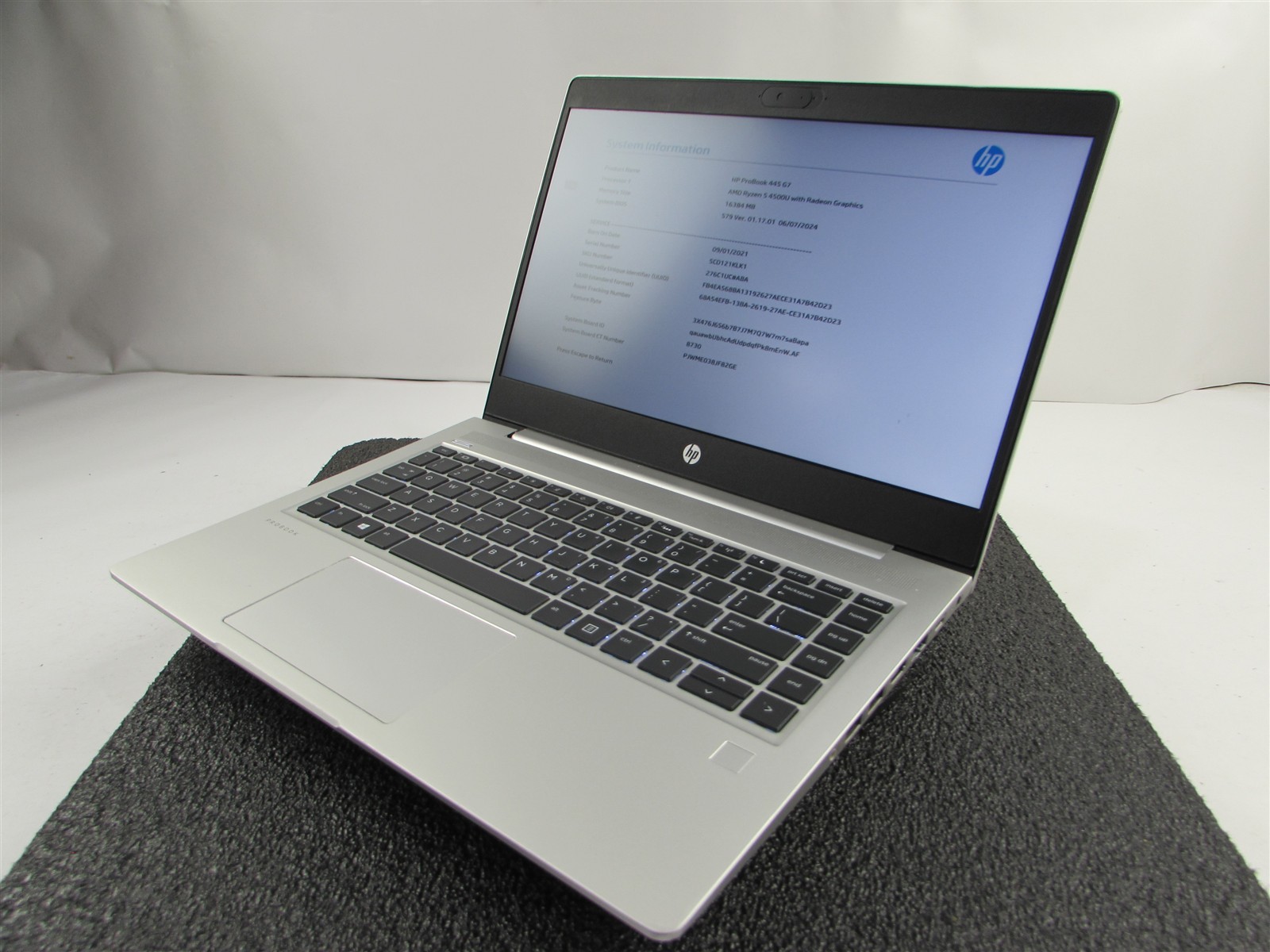 HP PROBOOK 445 (G7) 14″ FHD AMD RYZEN 5 4500U 512GB SSD 16GB RAM AMD GPU NO O.S