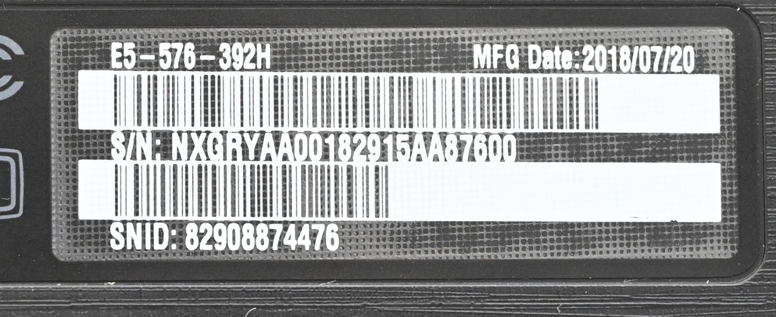 Acer Aspire E5-576 i3-8130u 2.2GHz 16GB RAM 128GB SSD Windows 10 Pro
