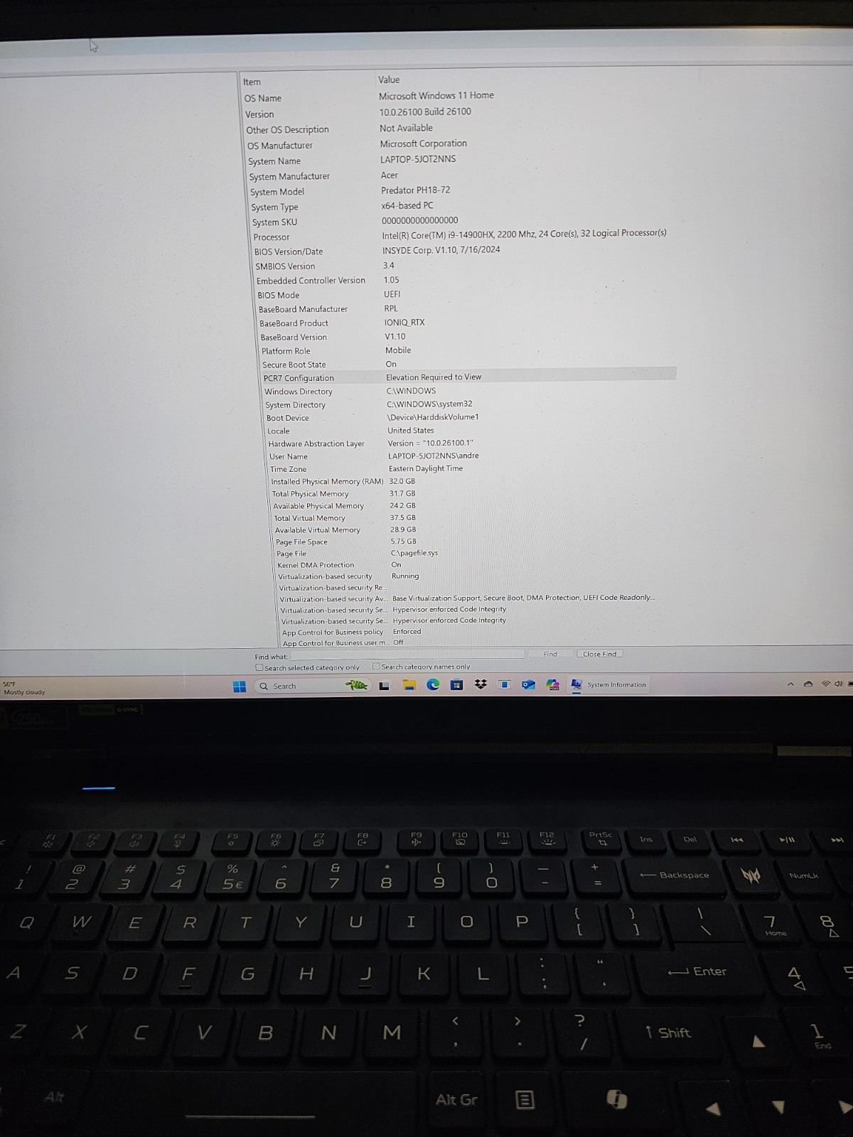Acer Predator Helios 18 Gaming Laptop 18″240Hz,Intel i9-14900HX GeForce RTX 4090