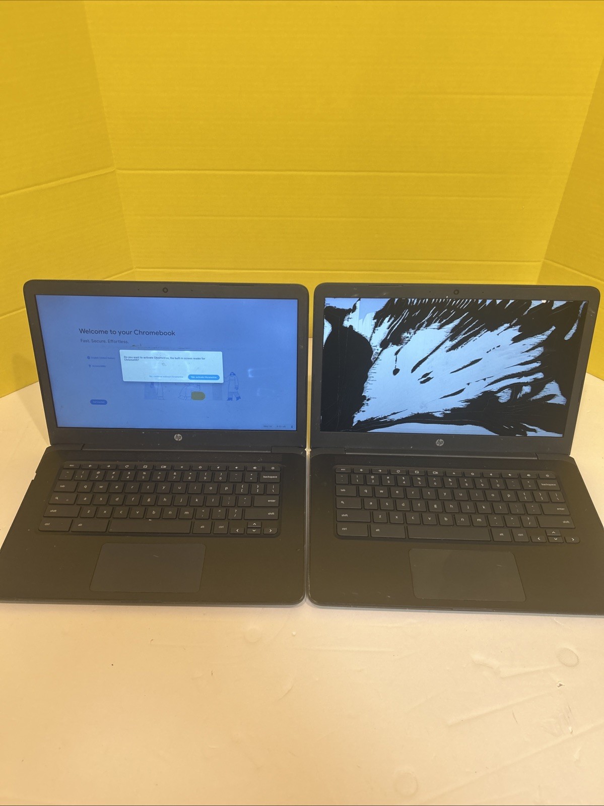 2x HP Chromebook 14 G5 Chrome OS Working See Photos
