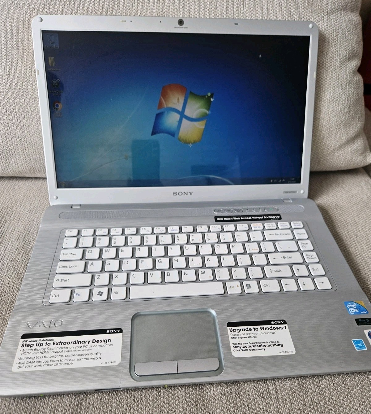 Sony PCG-7173L VGN-NW150J 15.6″ Intel Core2 Duo T6500 2.10GHz 4GB Ram 250GB HDD