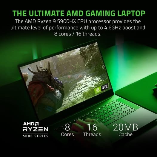 Razer Blade 14 Gaming Laptop: AMD Ryzen 9 5900HX 8 Core, NVIDIA GeForce RTX 2070