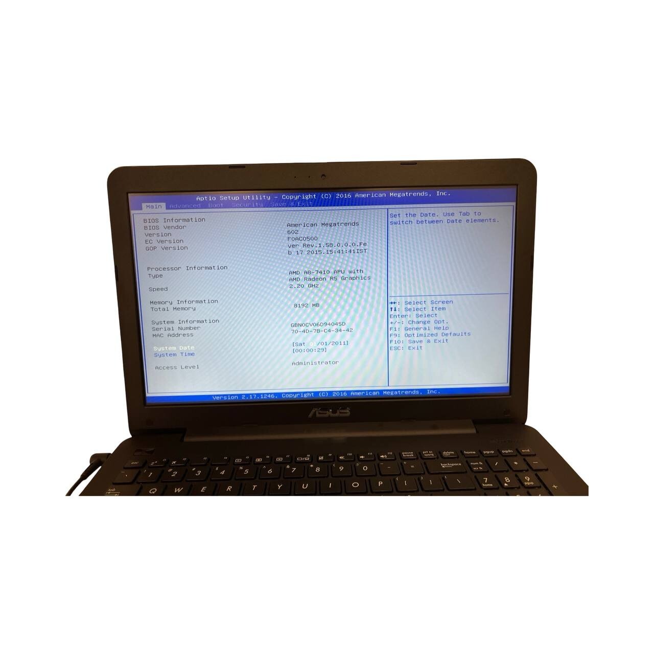 ASUS X555Y Laptop w/ AMD A8-7410 R5 Graphics 8 GB | No HDD / BATT / Charger