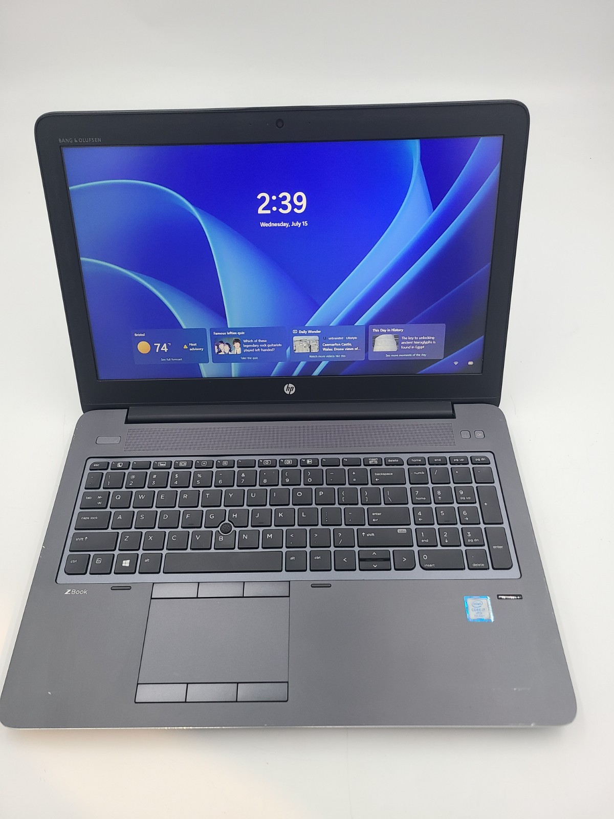 HP zBook 15 G4 i7-7820HQ 2.90GHz 16GB Ram 512GB SSD Win 11 Pro